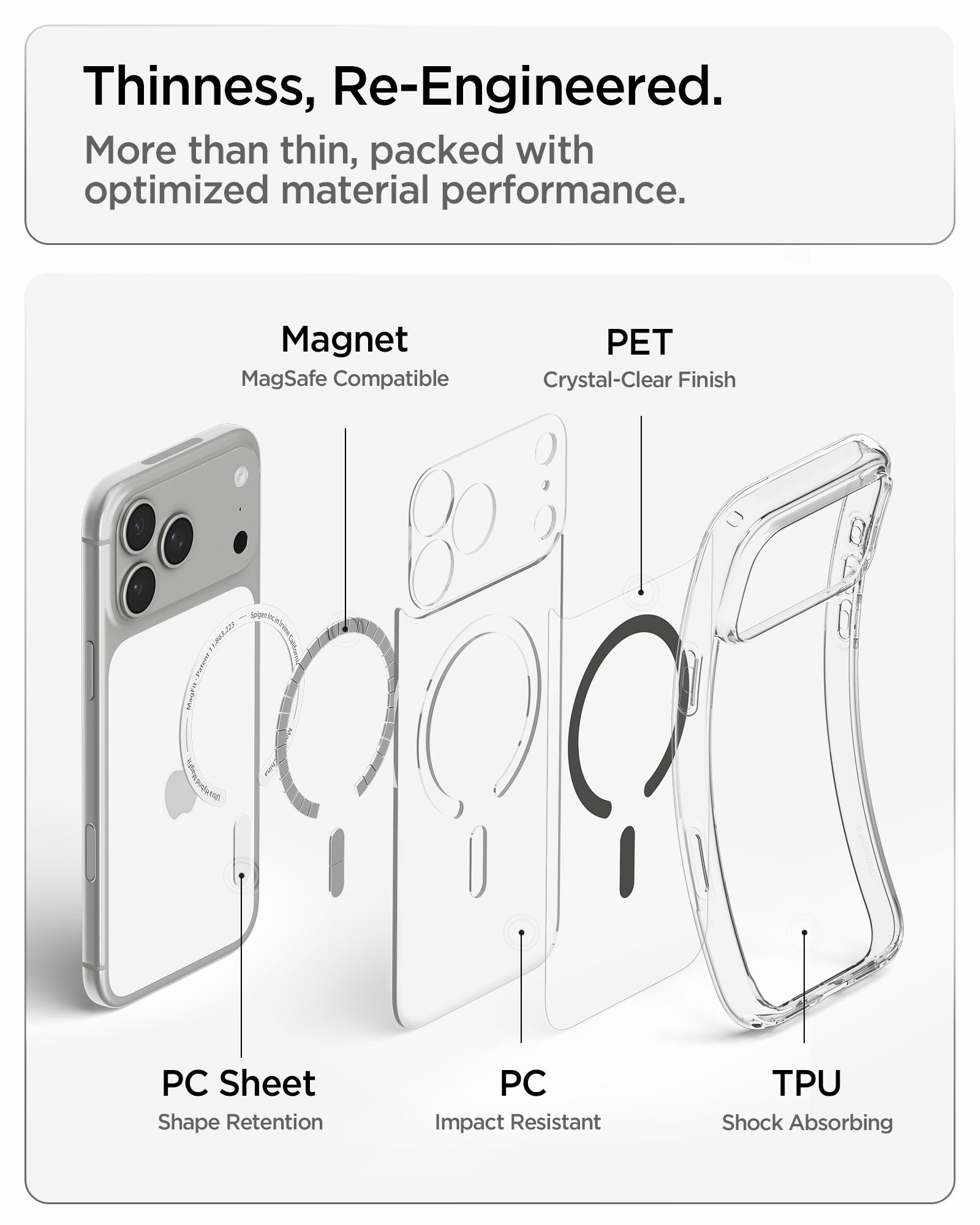 Spigen Ultra Hybrid MagSafe, clear graphite - iPhone 18 Pro Max/17 Pro Max (16)