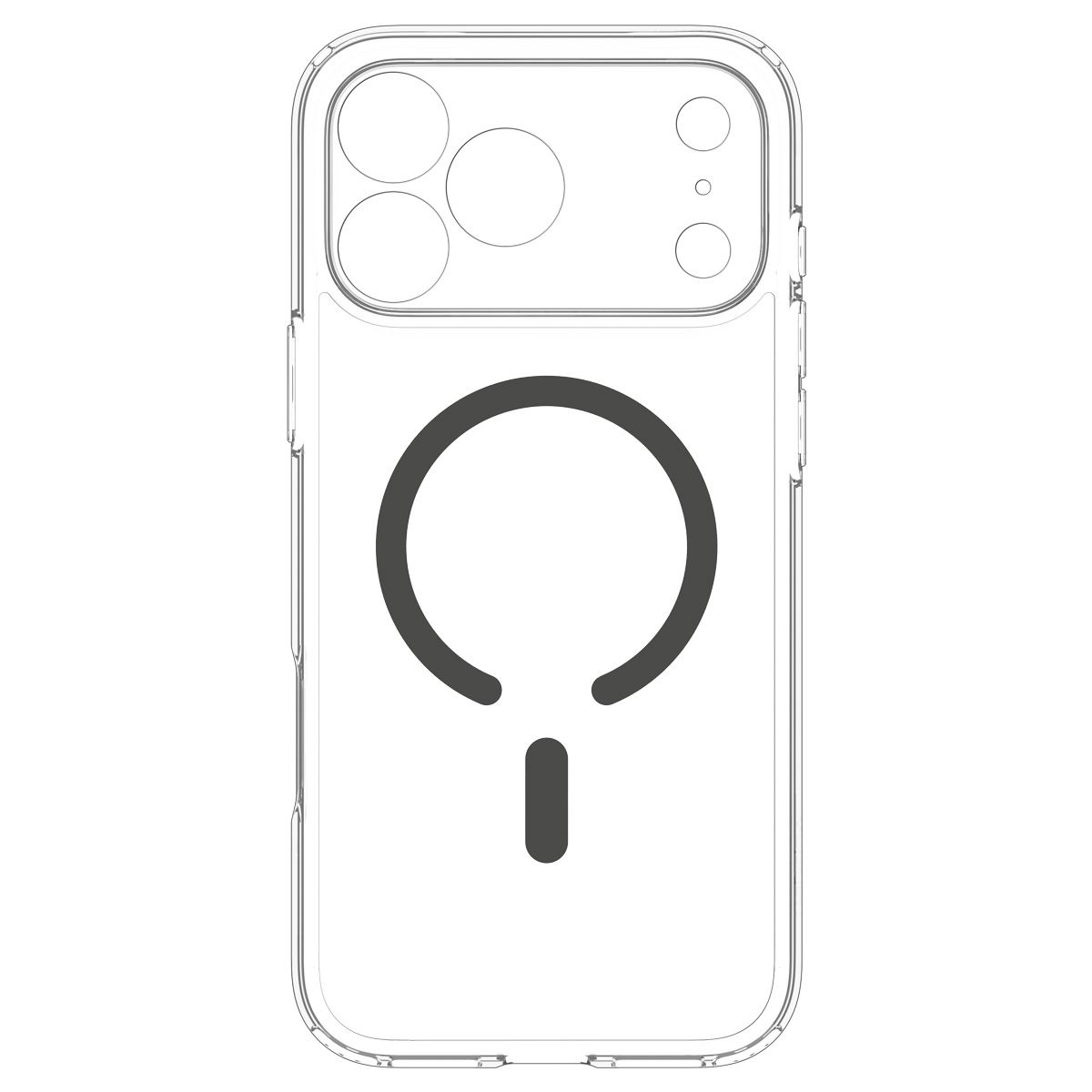 Spigen Ultra Hybrid MagSafe, clear graphite - iPhone 18 Pro Max/17 Pro Max (4)