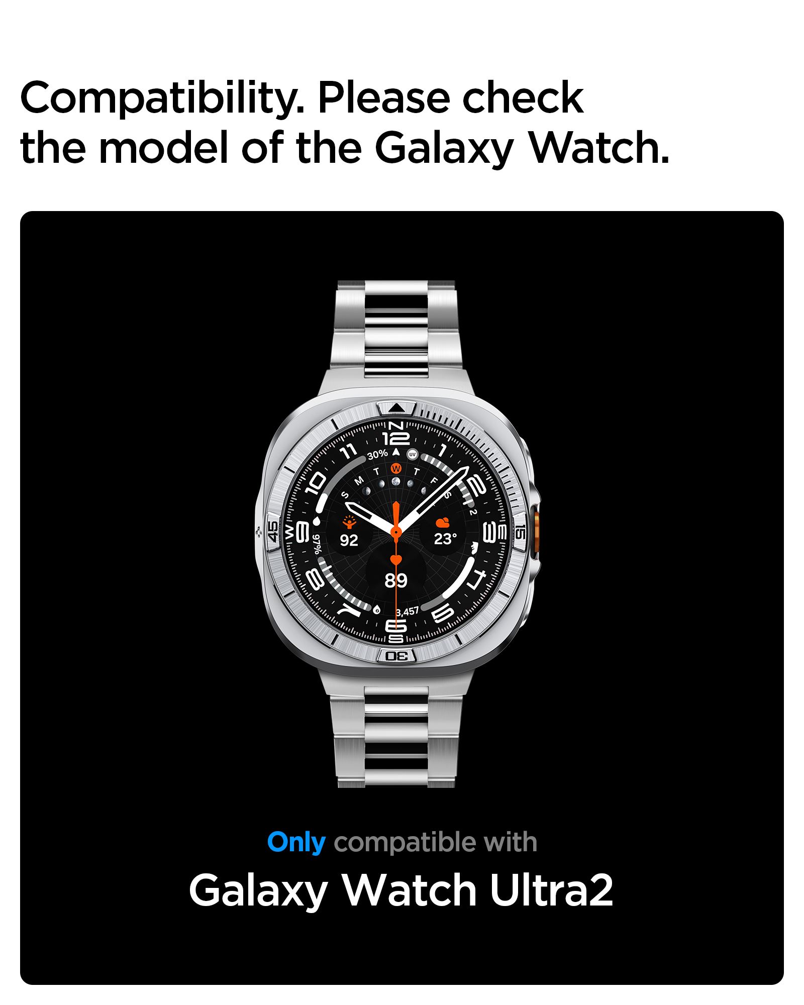 Spigen Bezel Tune Pro (Pilot), silver - Samsung Galaxy Watch Ultra 2 47mm (11)