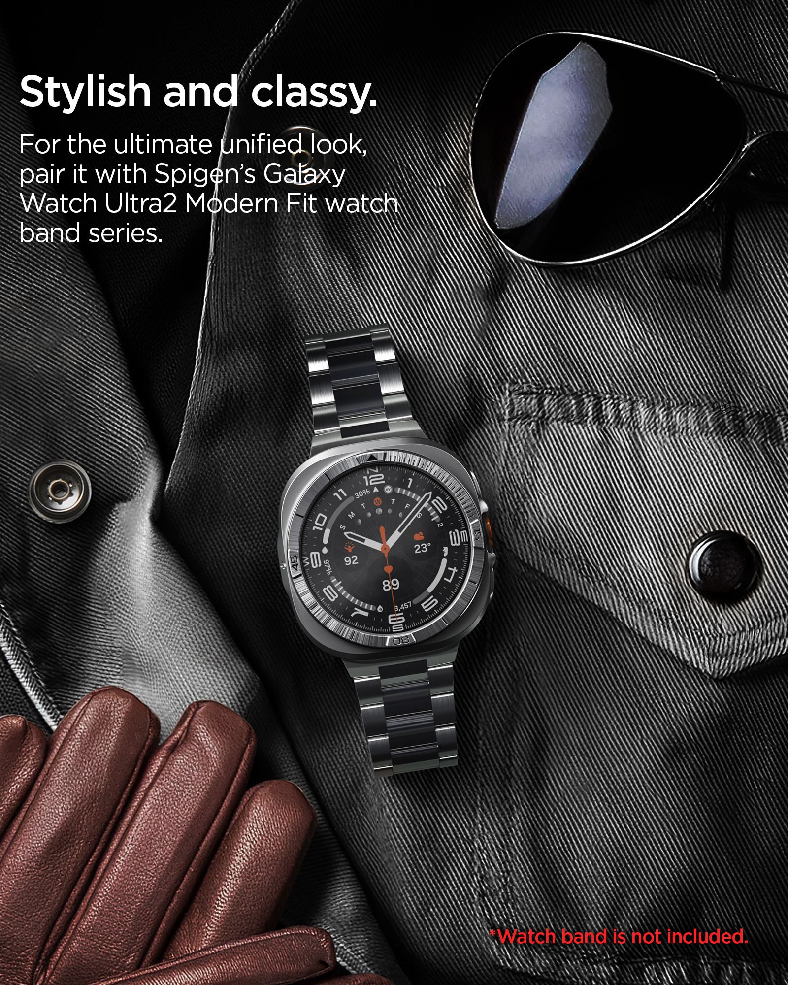 Spigen Bezel Tune Pro (Pilot), silver - Samsung Galaxy Watch Ultra 2 47mm (15)