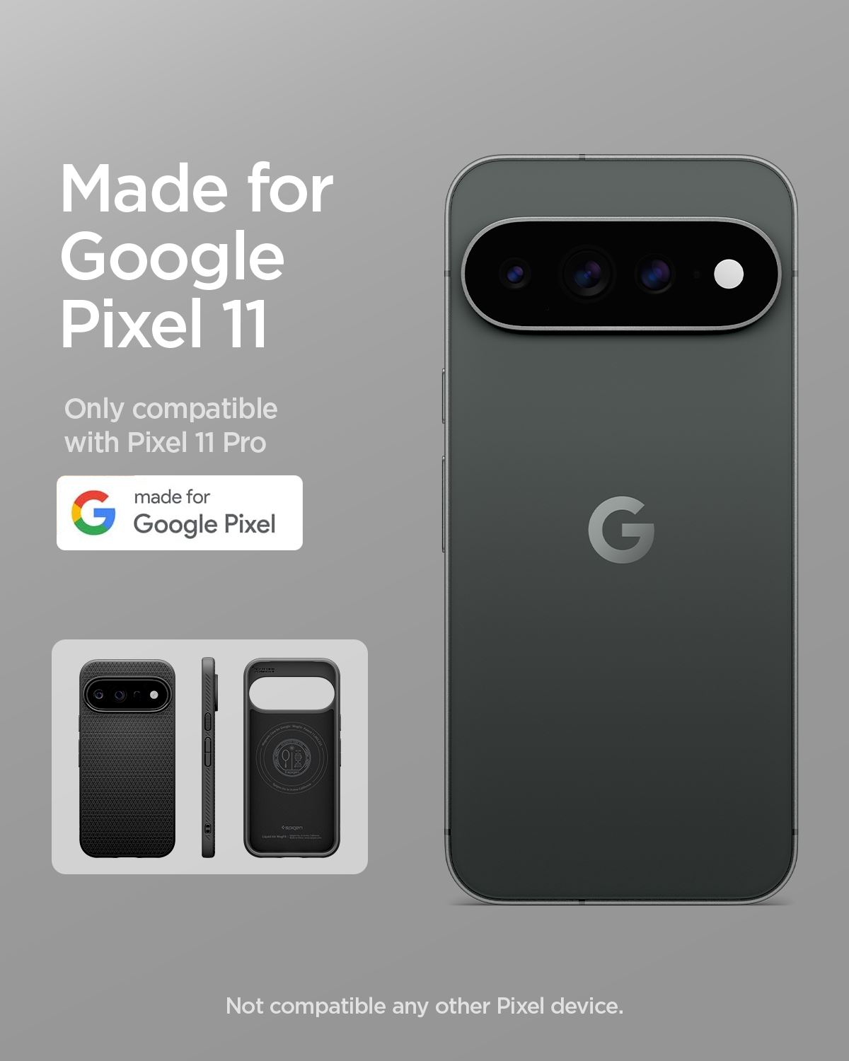 Spigen Liquid Air MagSafe, matte black - Google Pixel 11 Pro (10)
