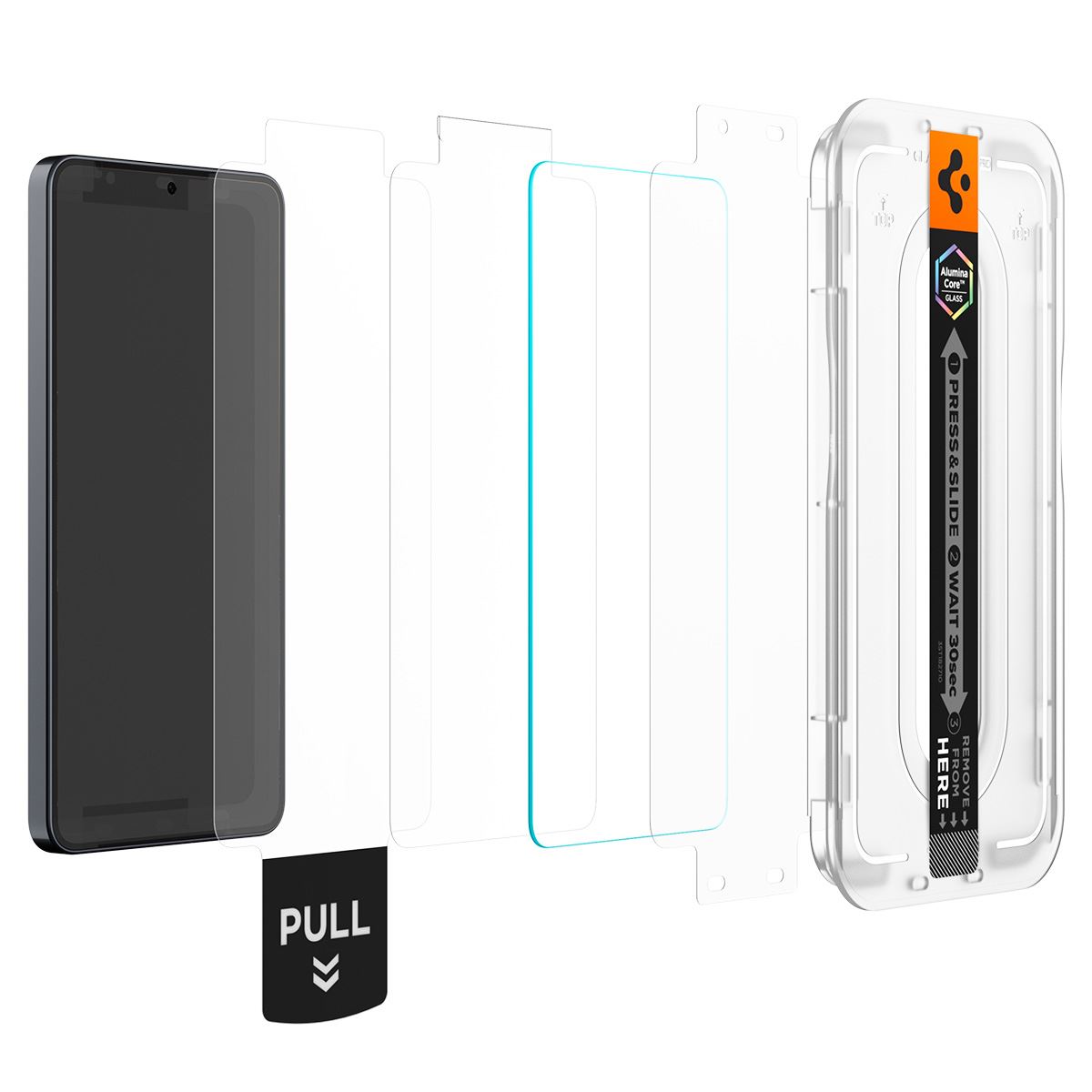 Spigen Glass tR EZ Fit Pro (Anti Reflection) 2 Pack, transparency - Samsung Galaxy S26+ (4)