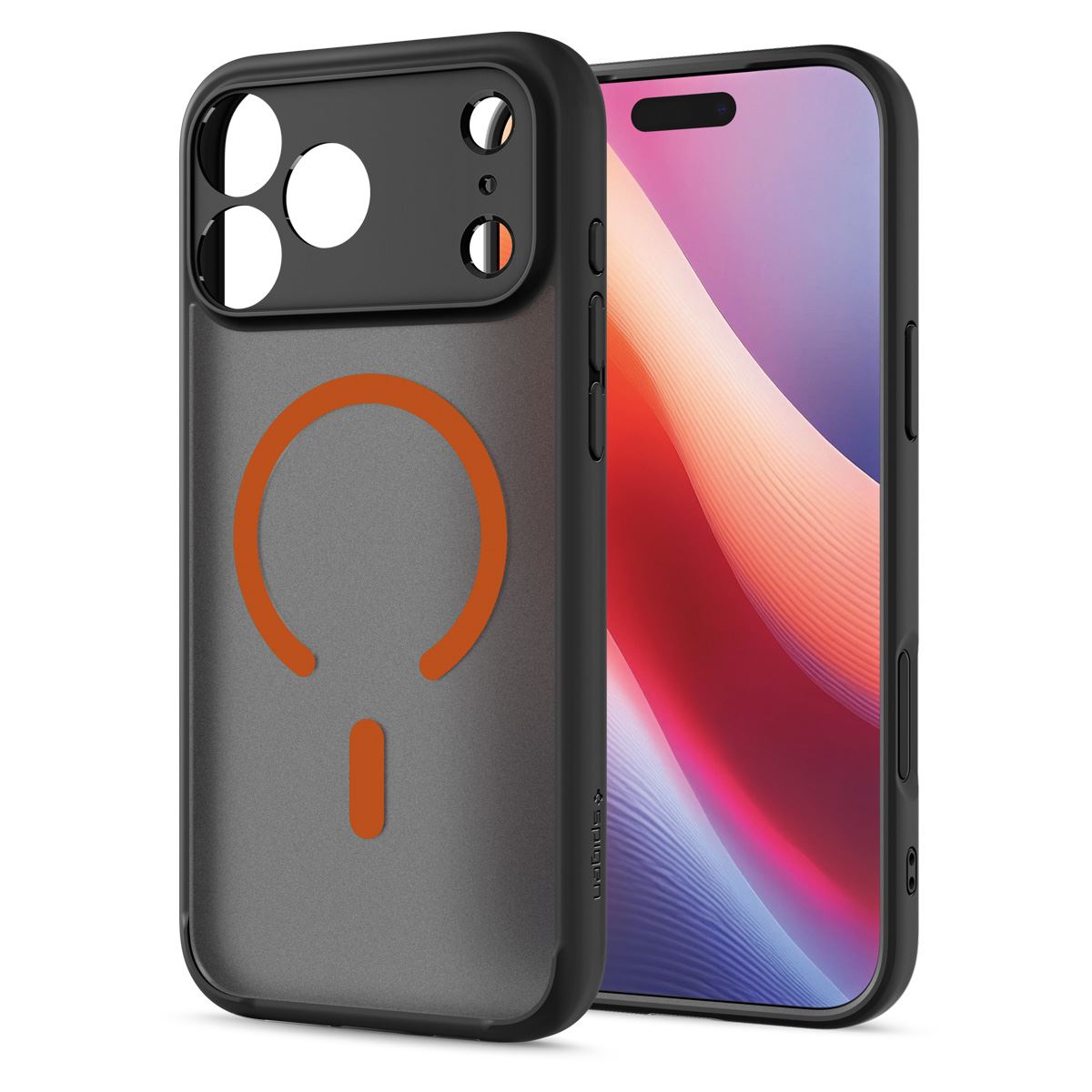 Spigen Ultra Hybrid MagSafe, frost black orange - iPhone 18 Pro/17 Pro (12)