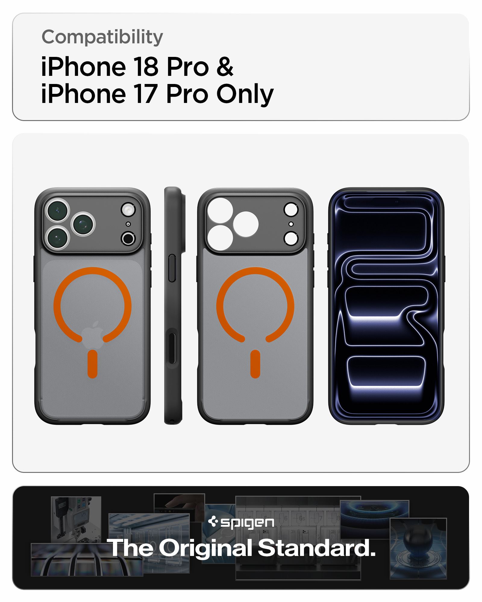 Spigen Ultra Hybrid MagSafe, frost black orange - iPhone 18 Pro/17 Pro (23)