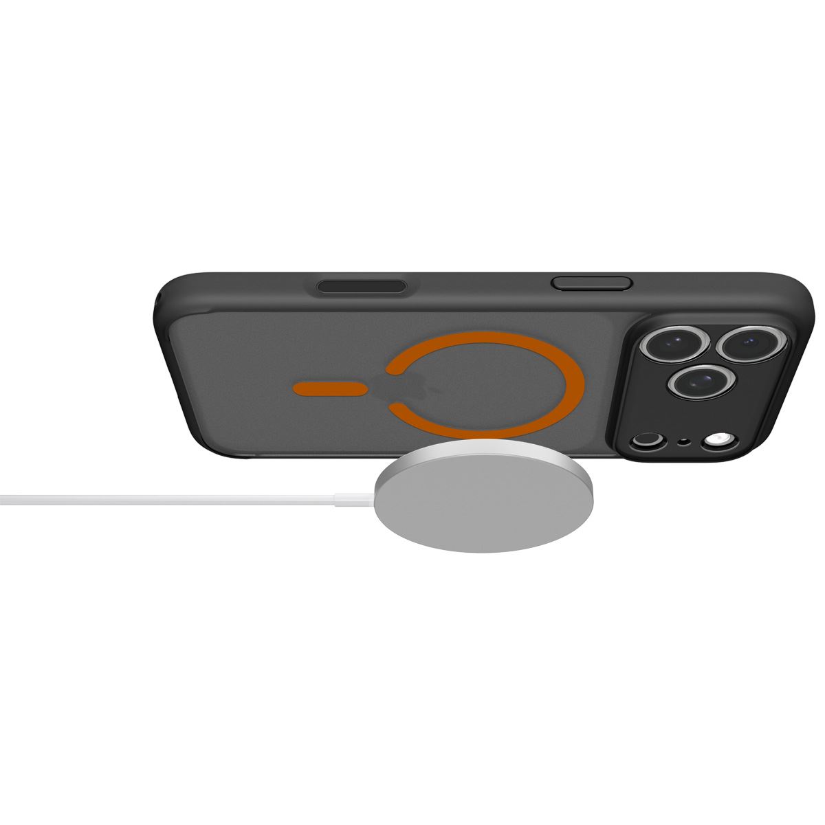 Spigen Ultra Hybrid MagSafe, frost black orange - iPhone 18 Pro/17 Pro (9)