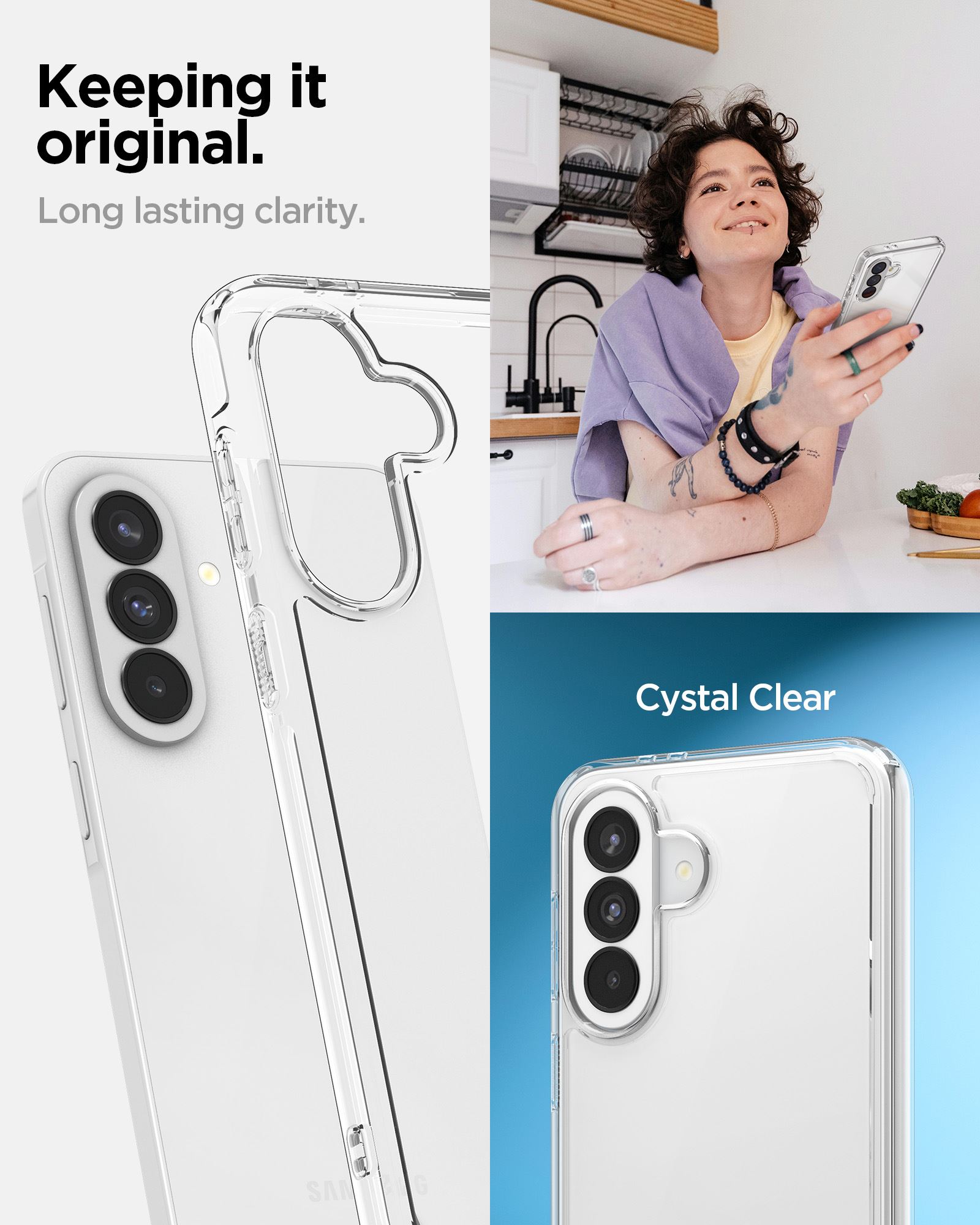 Spigen Ultra Hybrid, crystal clear - Samsung Galaxy A37 5G (10)