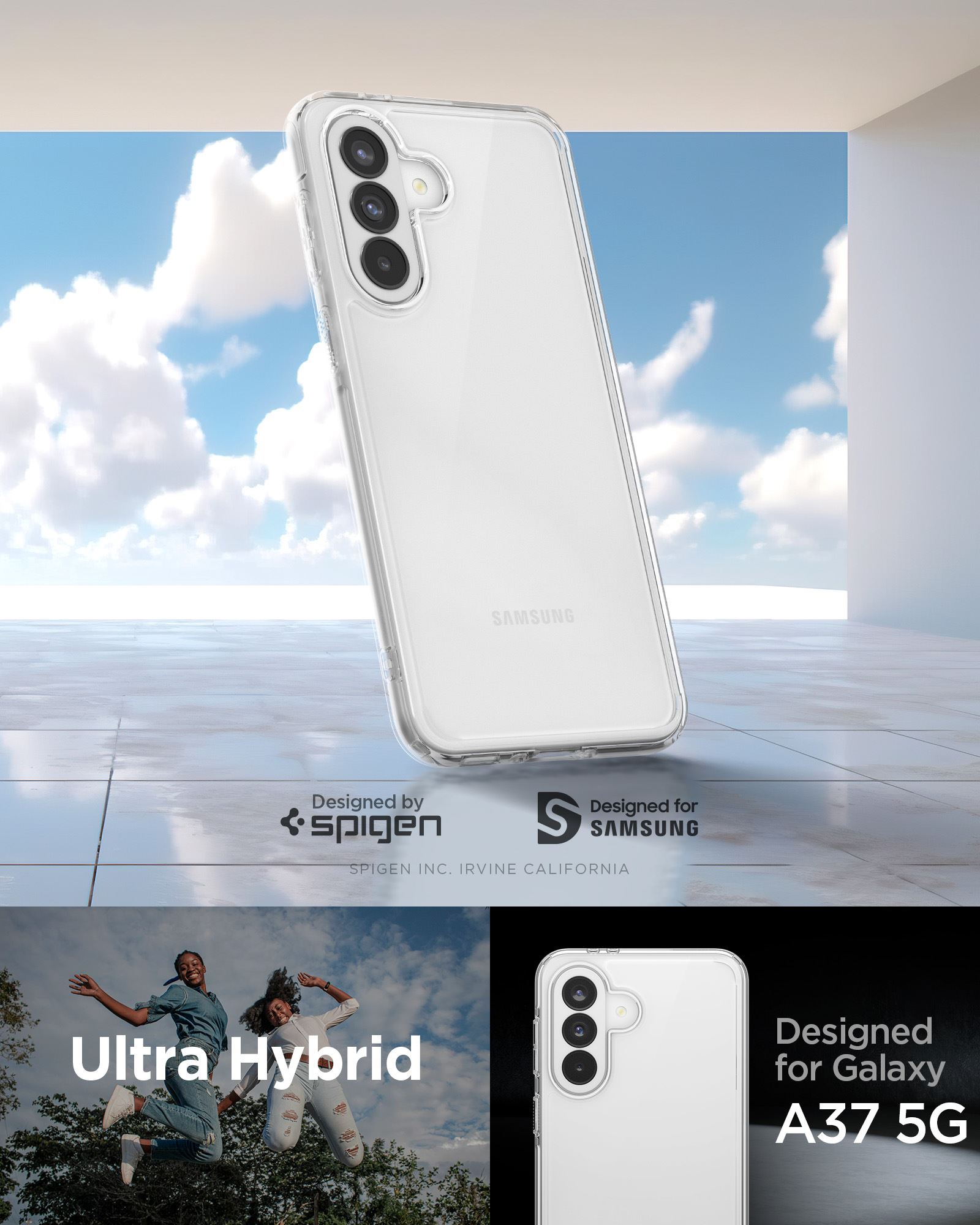 Spigen Ultra Hybrid, crystal clear - Samsung Galaxy A37 5G (9)