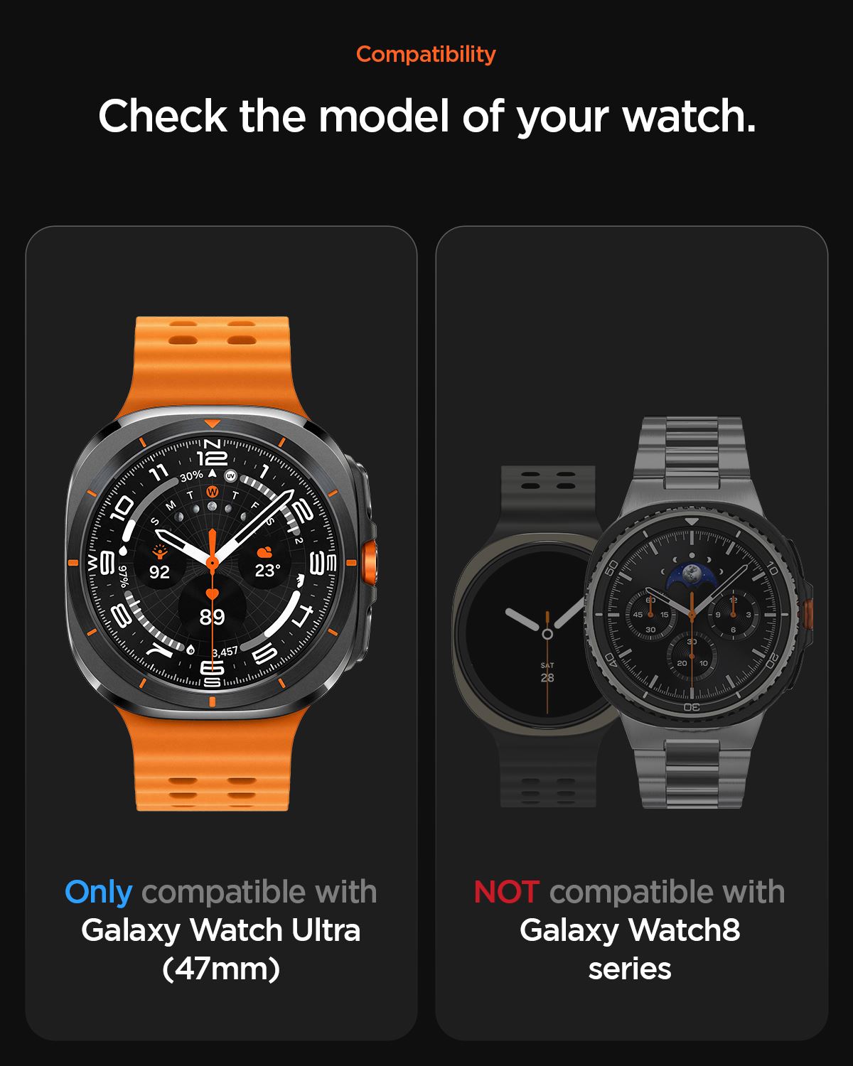 Spigen Fabric Band (hook-and-loop), navy - Samsung Galaxy Watch Ultra 47mm (14)