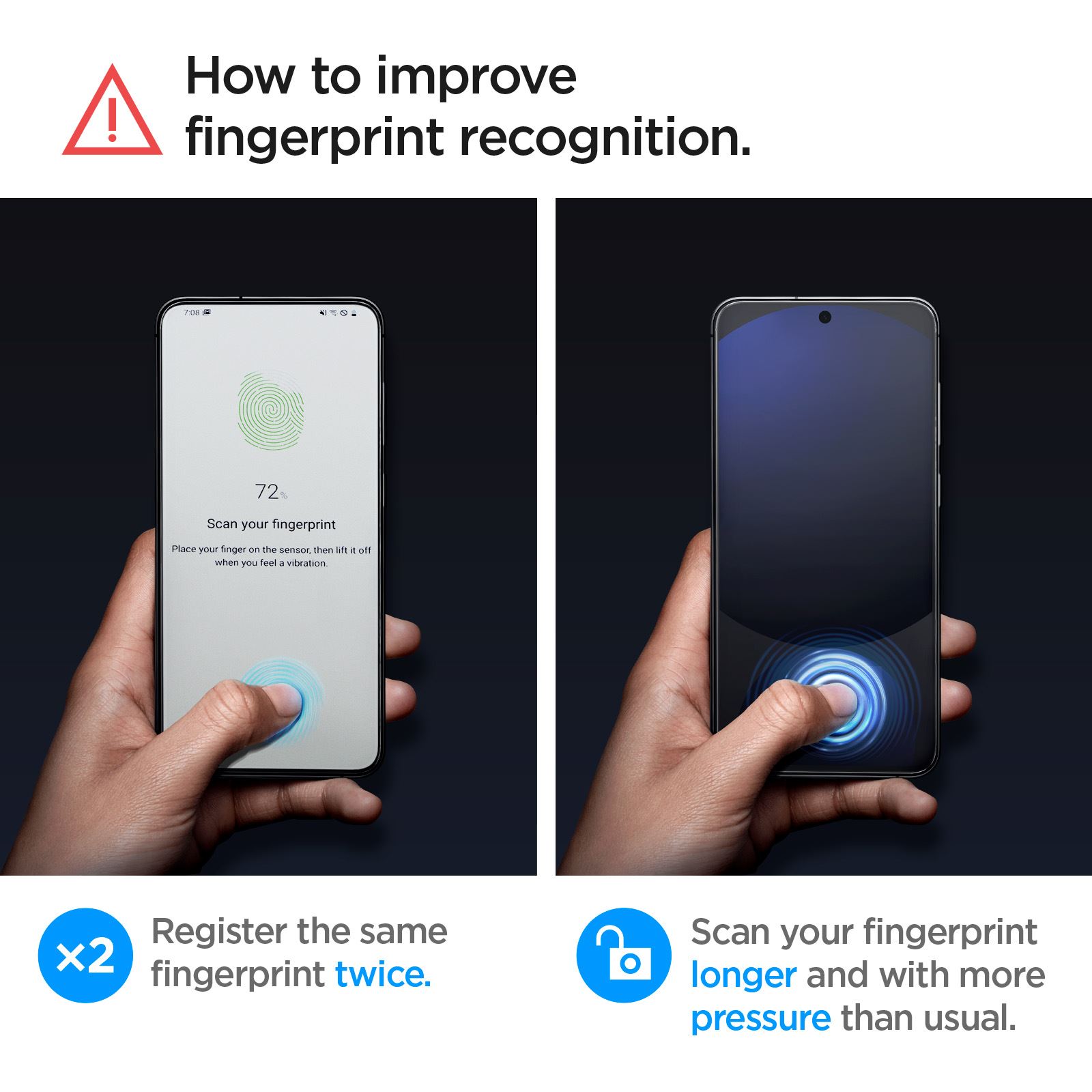 Spigen Glass tR EZ Fit 2 Pack, transparency - Samsung Galaxy S24 FE/A56 5G (14)