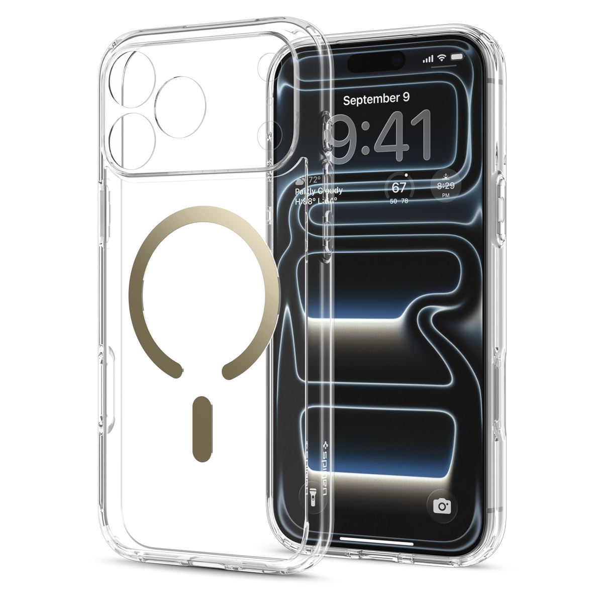 Spigen Ultra Hybrid MagSafe, clear gold - iPhone 18 Pro Max/17 Pro Max (14)