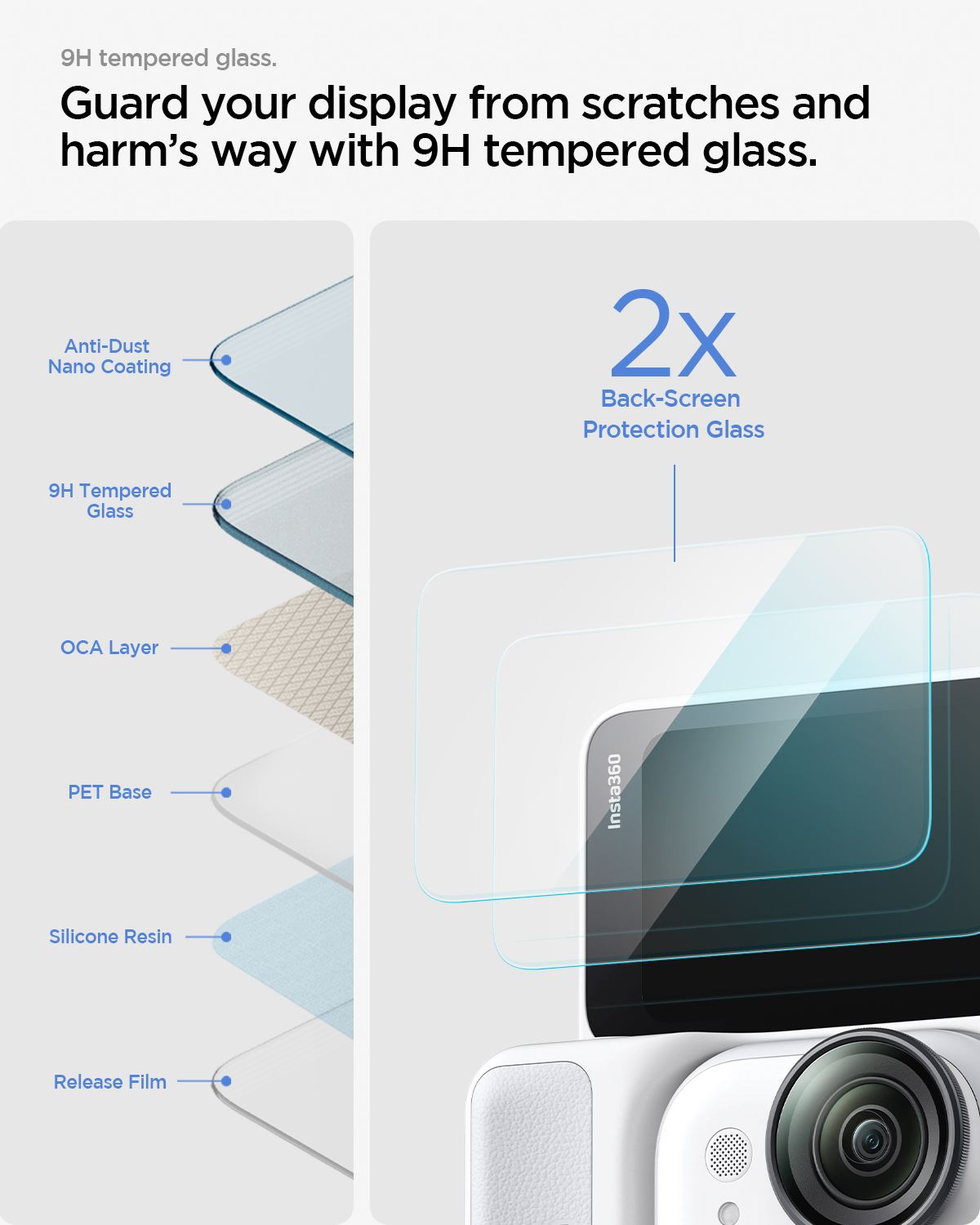 Spigen Glass tR Slim 2 Pack - Insta360 Go Ultra (7)