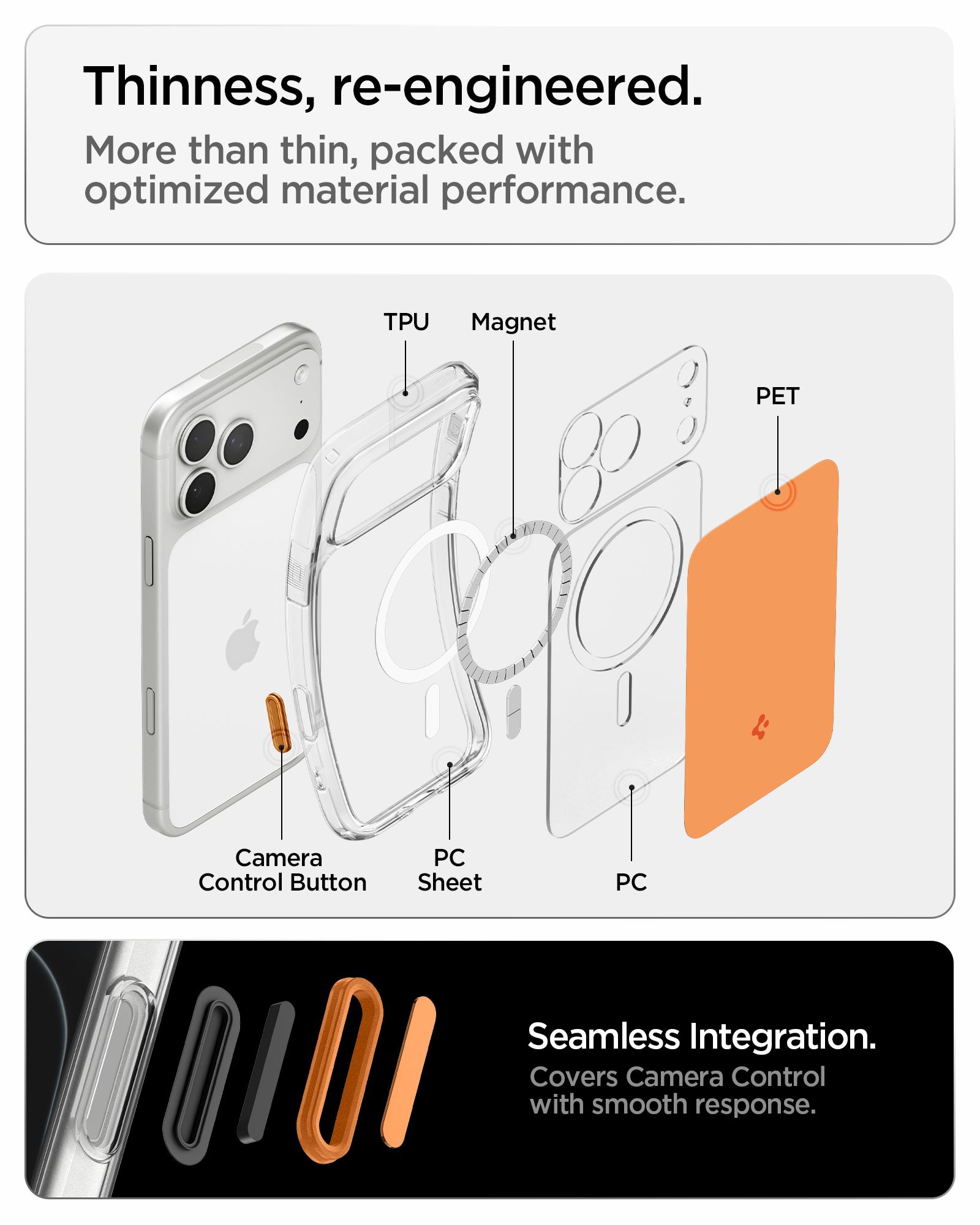 Spigen Ultra Hybrid T MagSafe, glossy orange - iPhone 18 Pro/17 Pro (13)