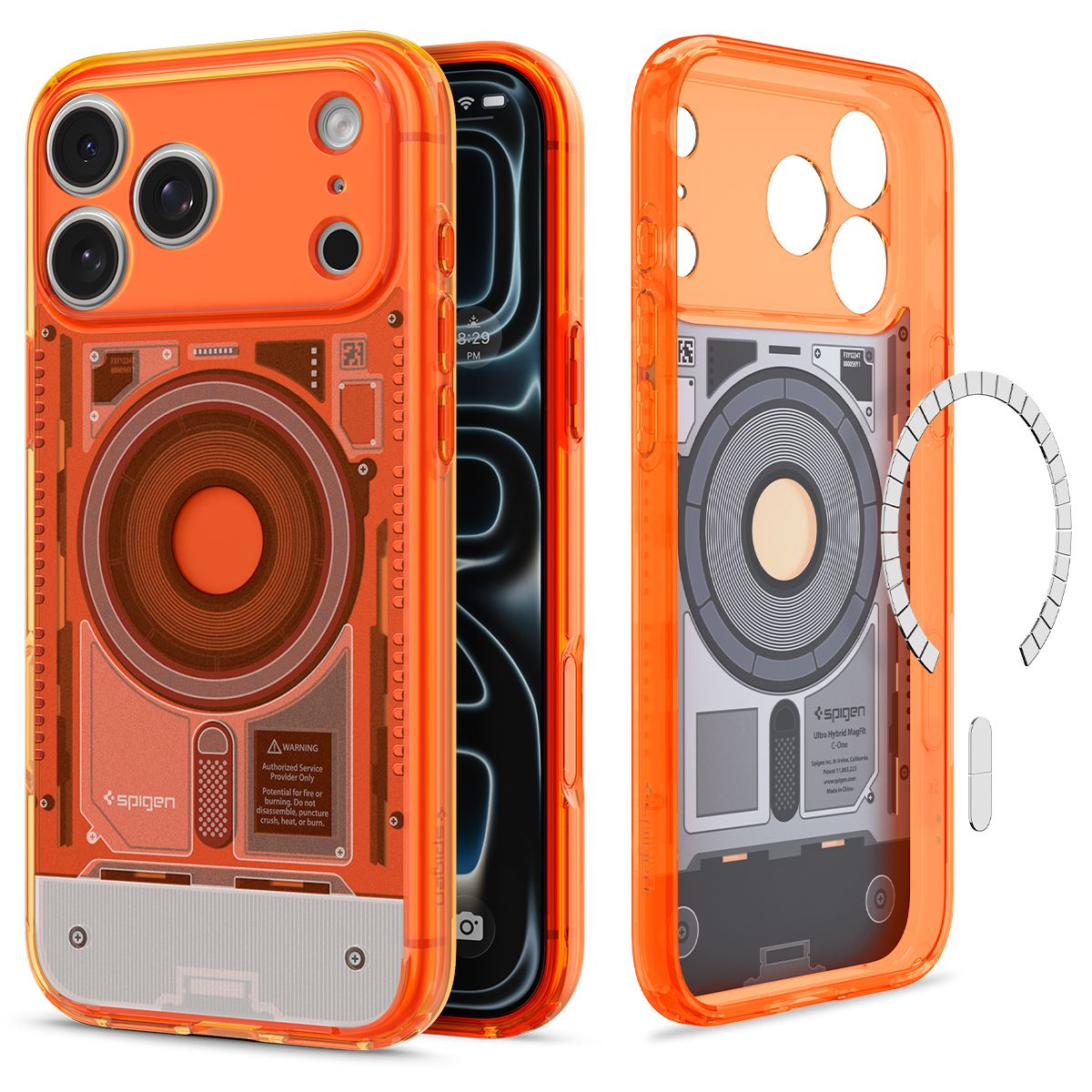 Spigen Ultra Hybrid MagSafe, c-one tangerine - iPhone 18 Pro Max/17 Pro Max