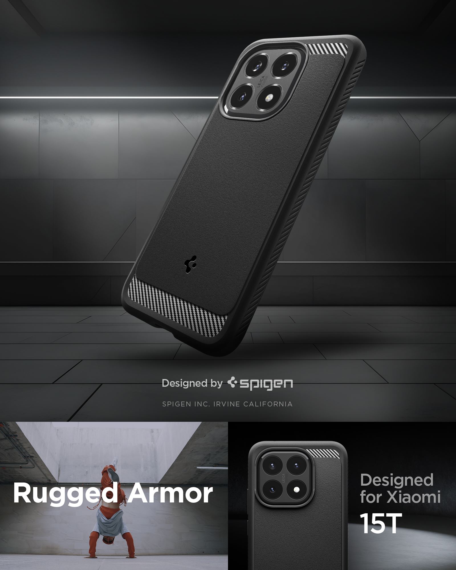 Spigen Rugged Armor, matte black - Xiaomi 15T (13)