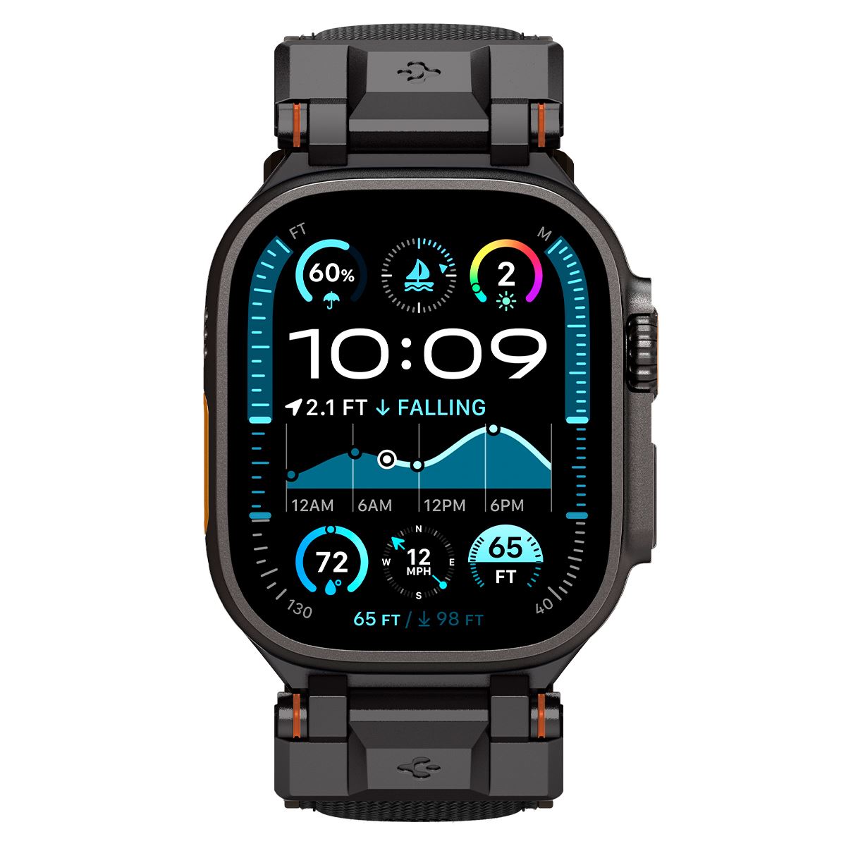 Spigen DuraPro Armor, black edition - Apple Watch 49mm/46mm/45mm/44mm (8)