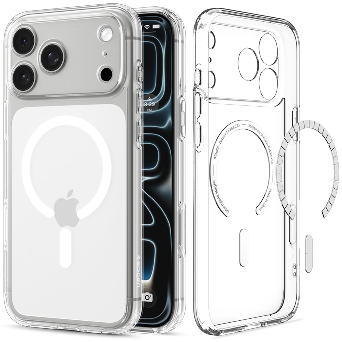 Spigen Ultra Hybrid MagSafe, clear white - iPhone 18 Pro/17 Pro