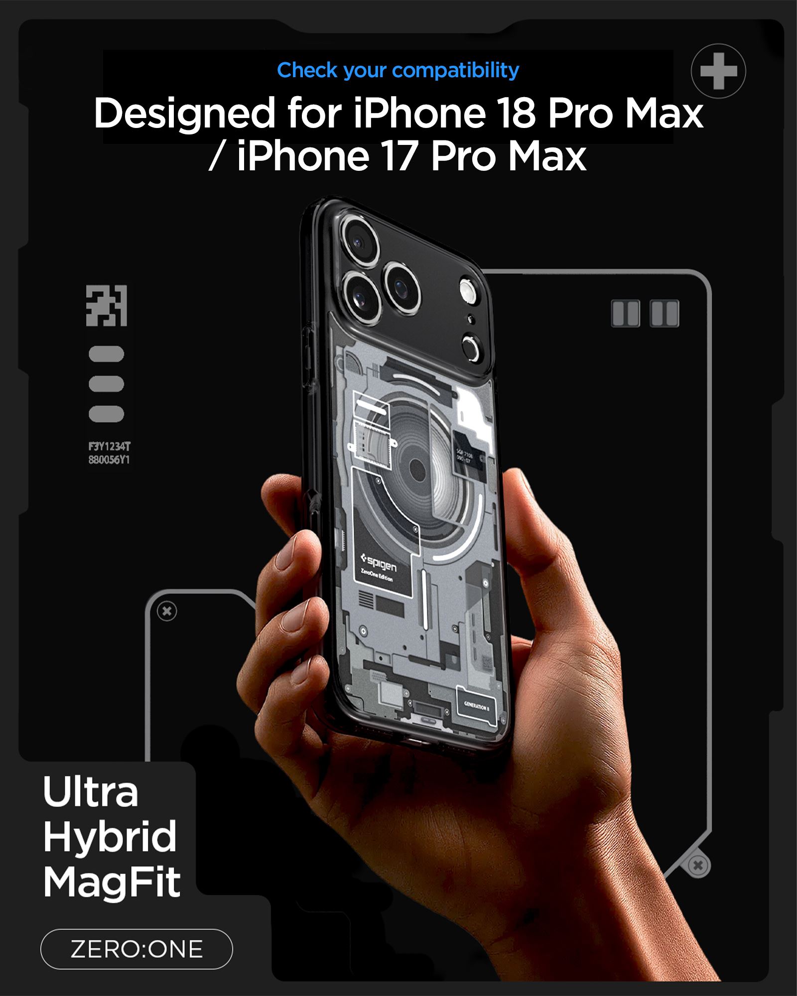Spigen Ultra Hybrid MagSafe, zero one black - iPhone 18 Pro Max/17 Pro Max (13)