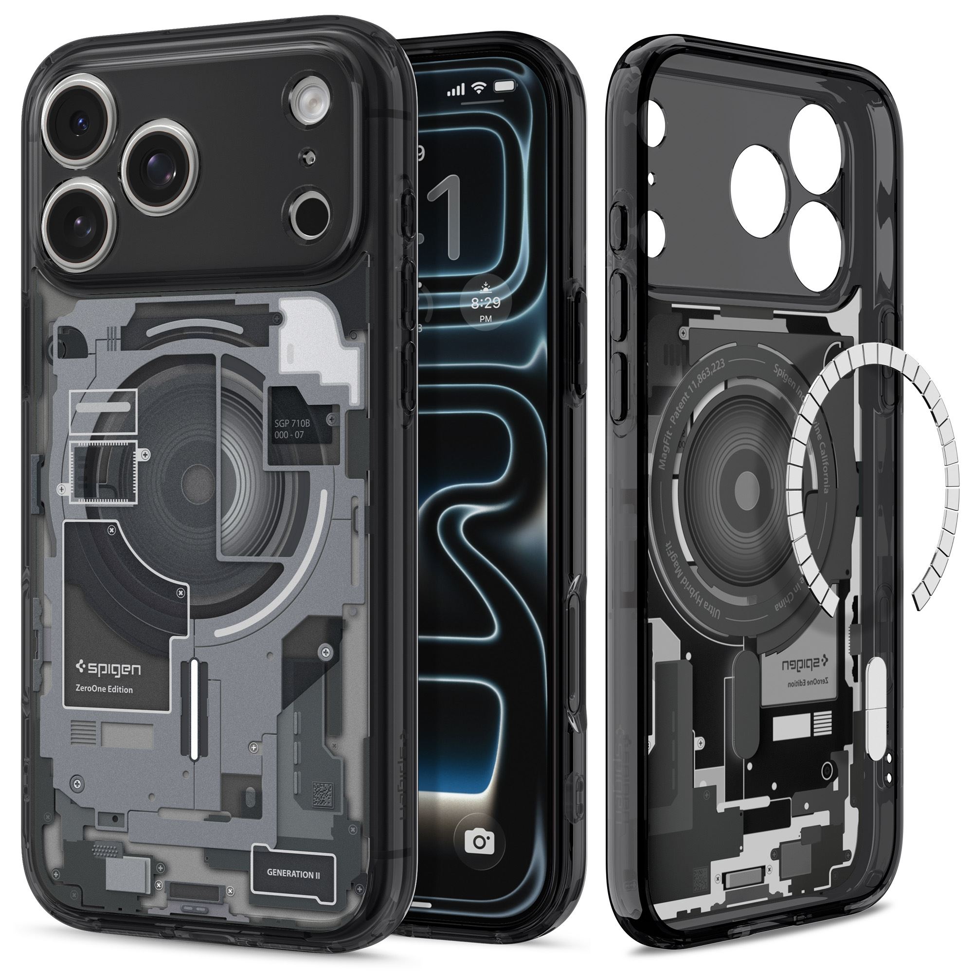 Spigen Ultra Hybrid MagSafe, zero one black - iPhone 18 Pro Max/17 Pro Max (2)