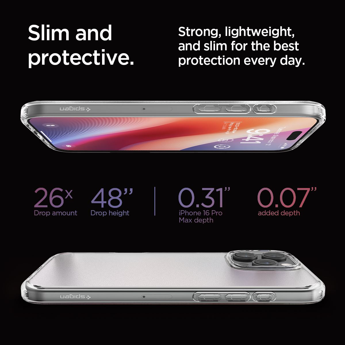 Spigen Ultra Hybrid, frost clear - iPhone 16 Pro Max (13)