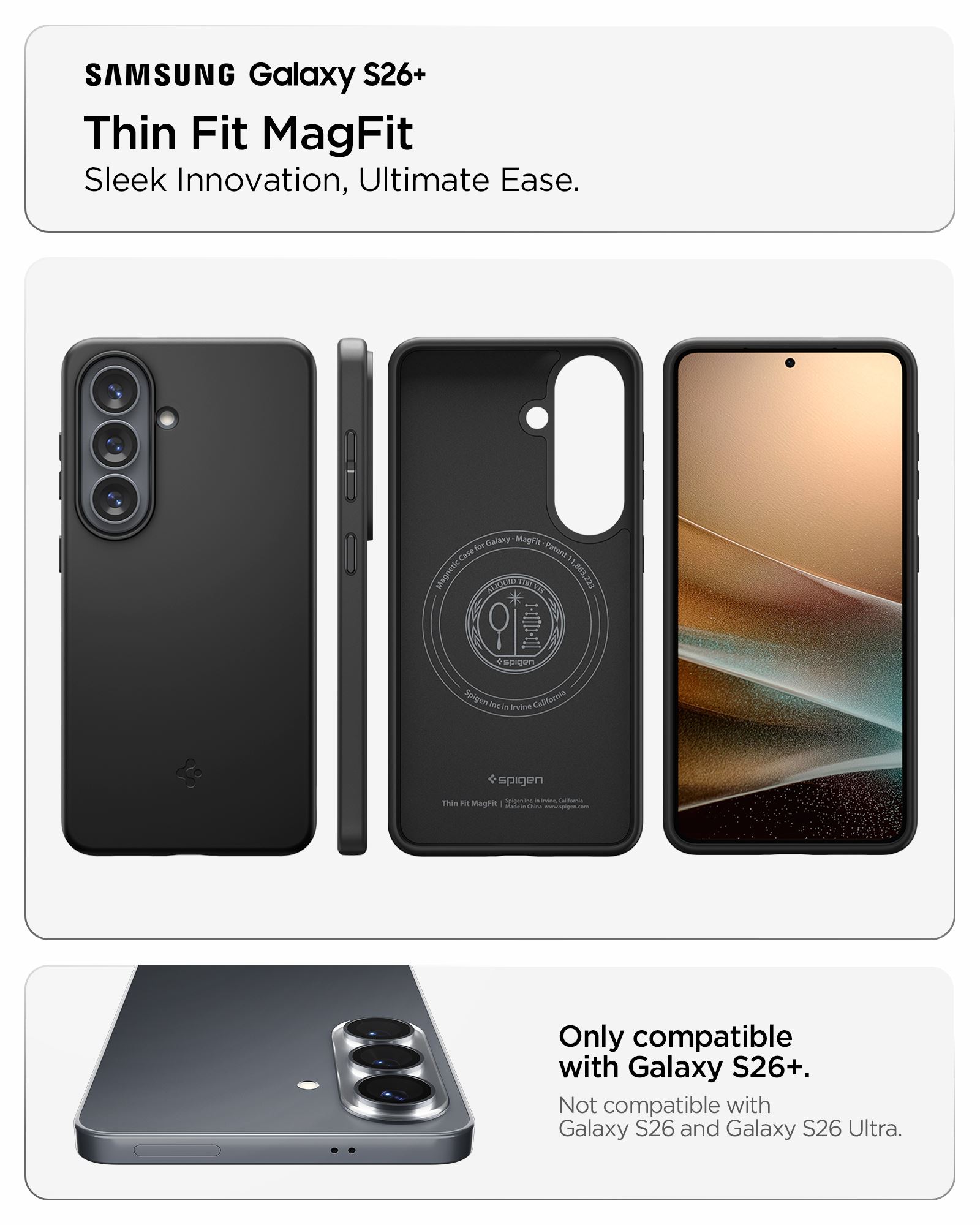 Spigen Thin Fit MagSafe, black - Samsung Galaxy S26+ (10)