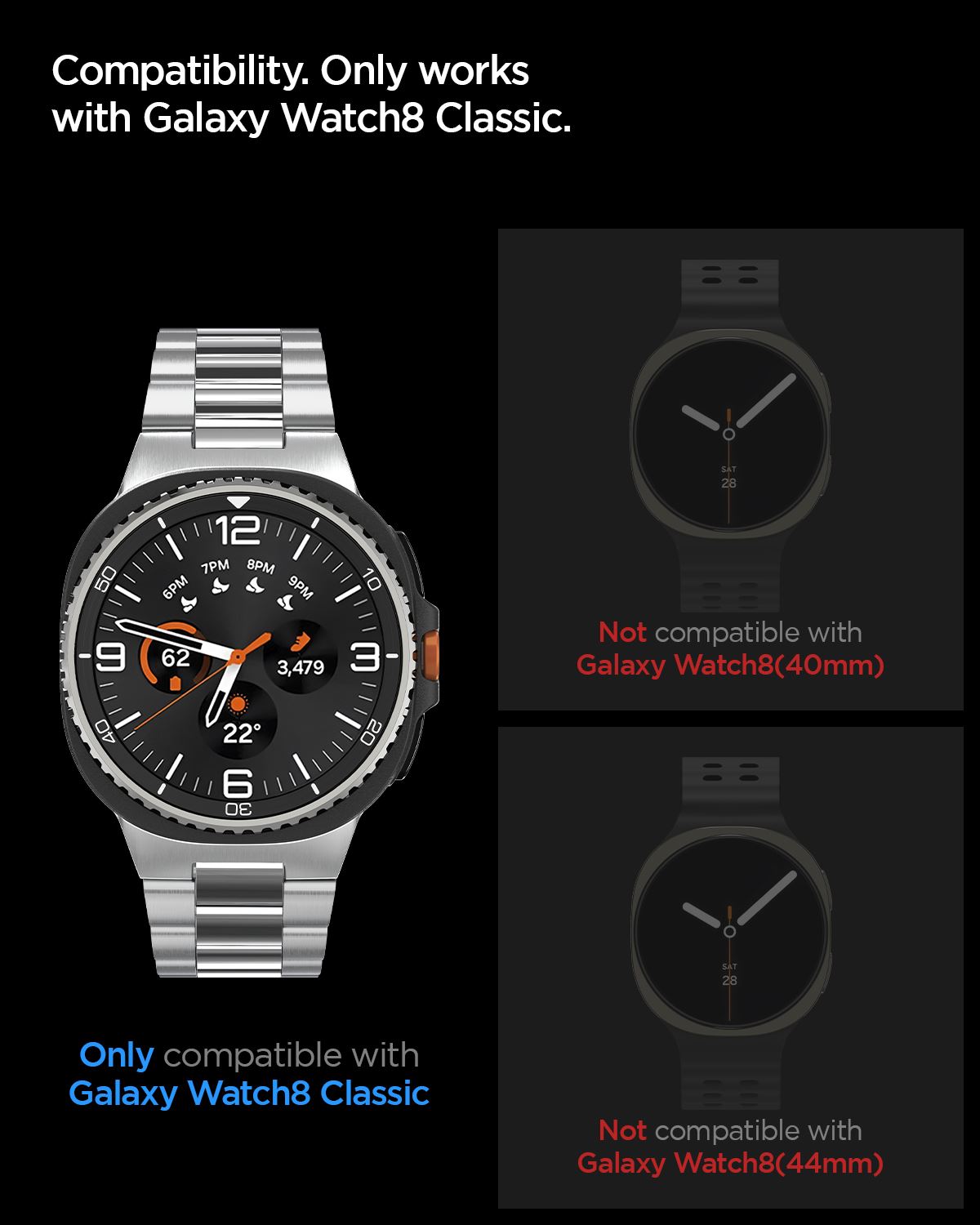 Spigen Glass tR EZ Fit 2 Pack - Samsung Galaxy Watch 8 Classic (46mm) (5)