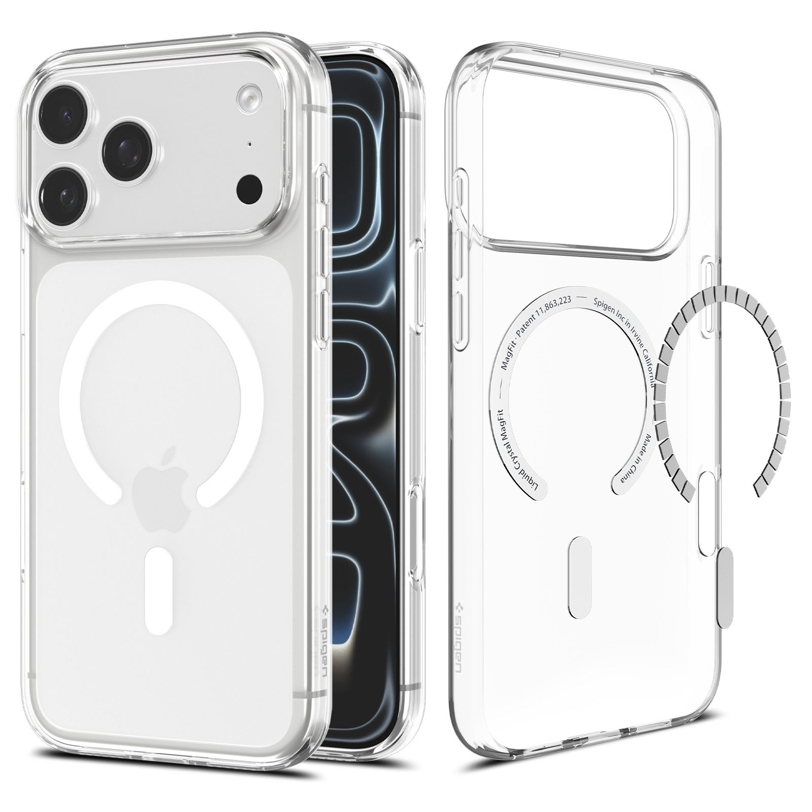 Spigen Liquid Crystal MagSafe, clear white - iPhone 18 Pro/17 Pro (1)