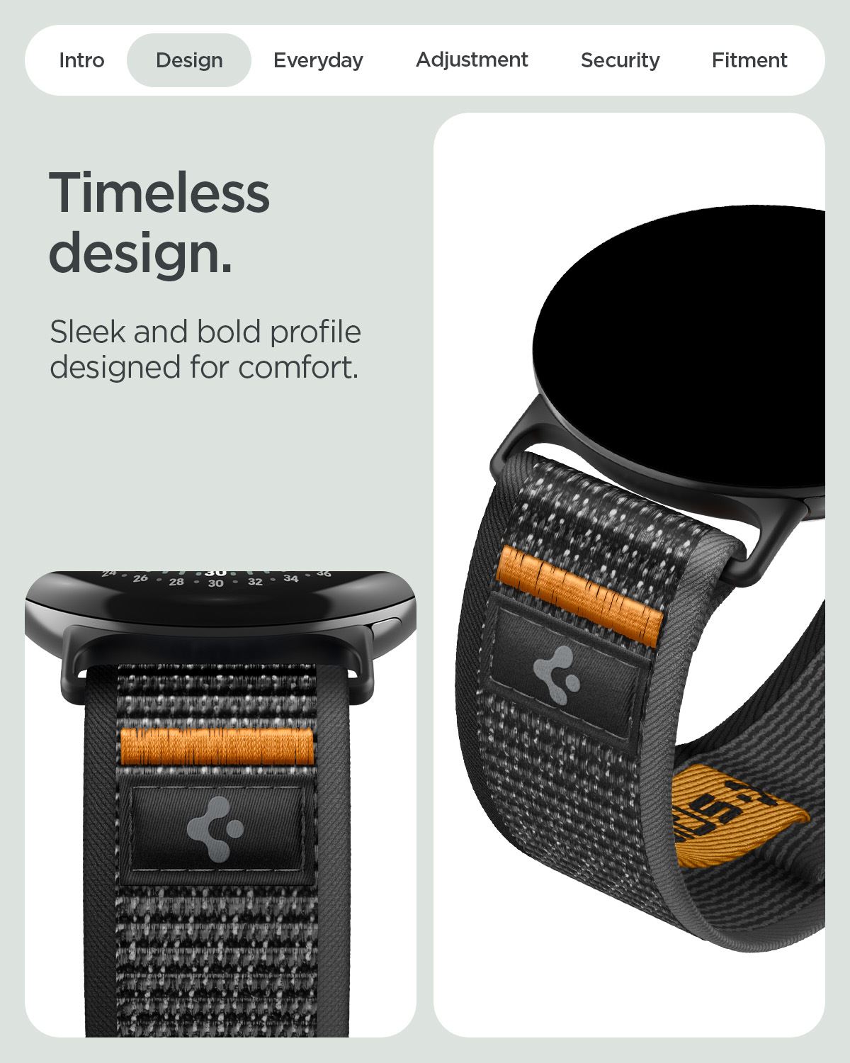 Spigen Athlex Air, active black orange - Google Pixel Watch 5/4/3 41mm/2/1 (11)
