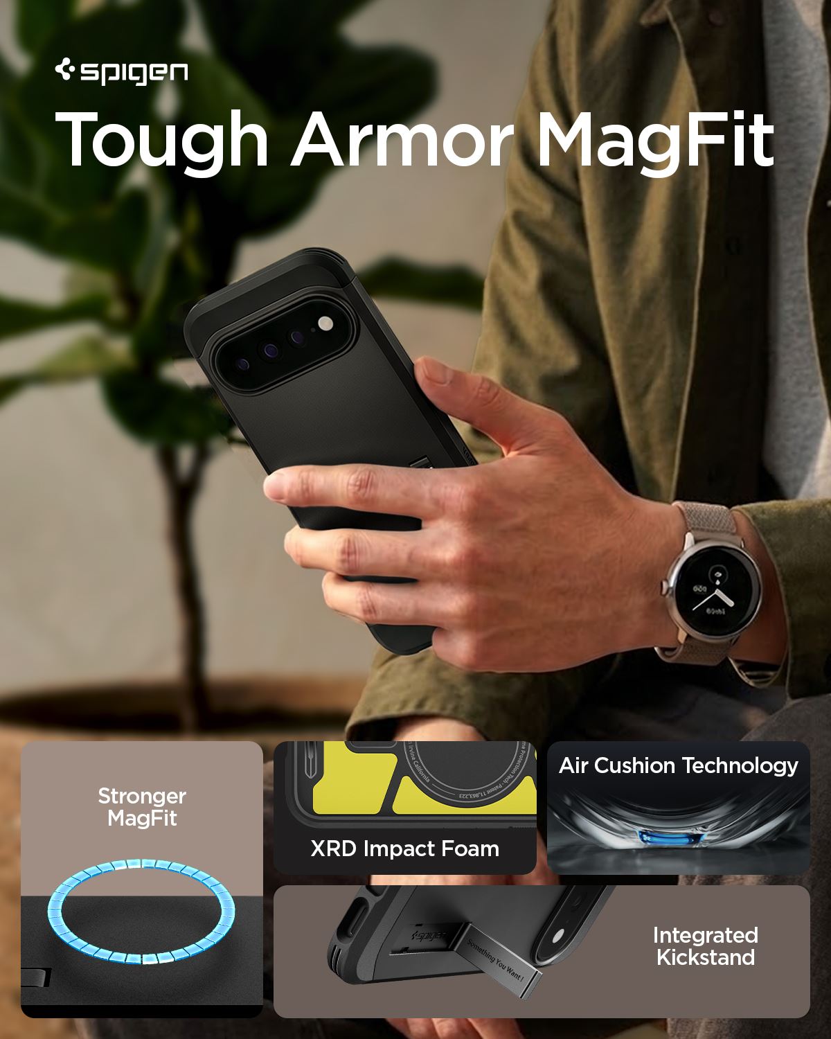 Spigen Tough Armor MagSafe, black - Google Pixel 11 Pro XL (14)