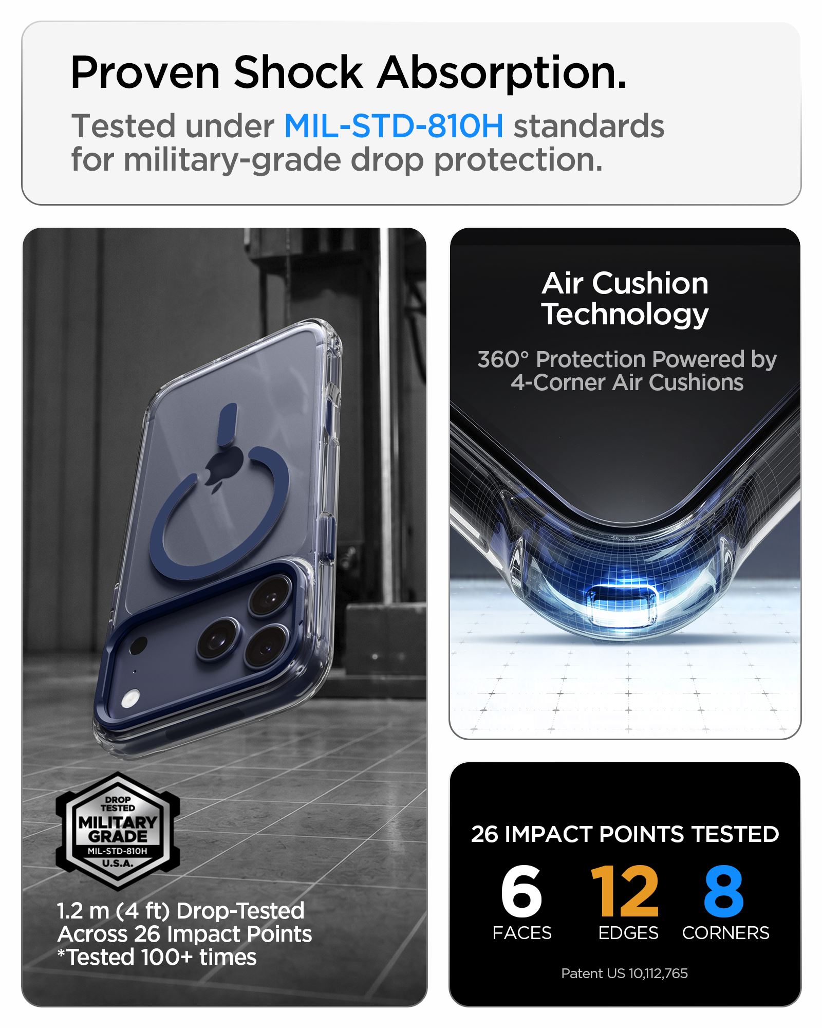 Spigen Ultra Hybrid Optik S MagSafe, clear deep blue - iPhone 18 Pro/17 Pro (11)