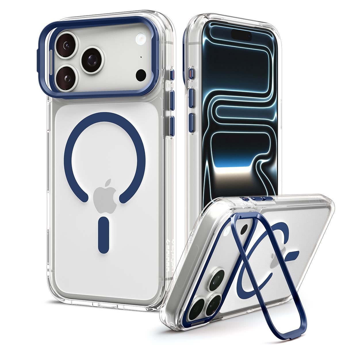 Spigen Ultra Hybrid Optik S MagSafe, clear deep blue - iPhone 18 Pro/17 Pro (2)
