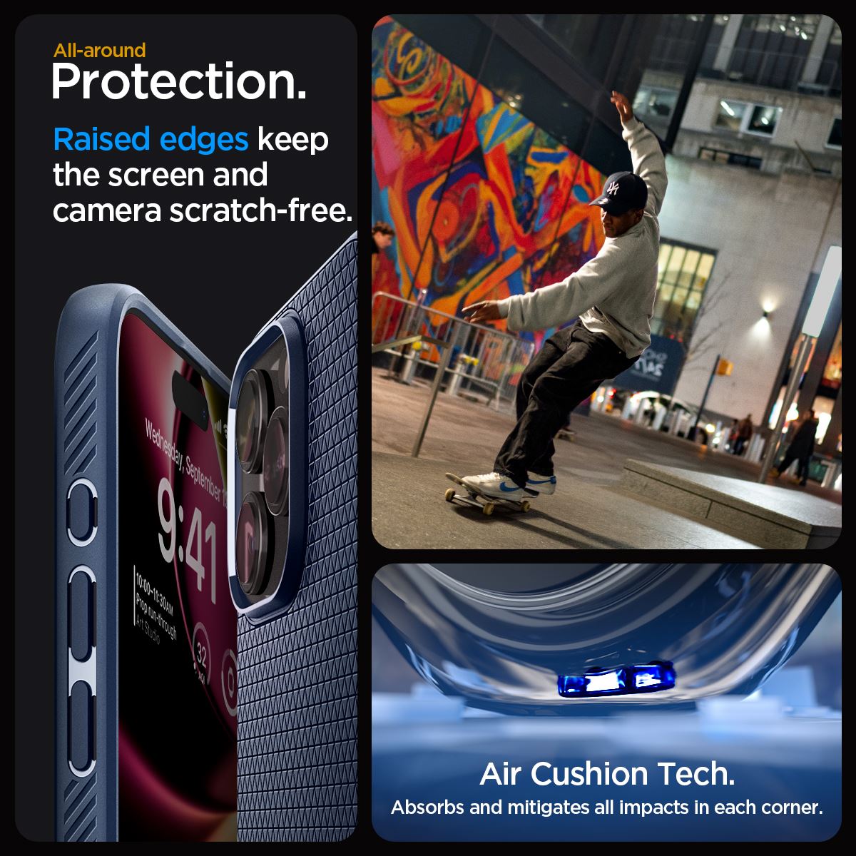 Spigen Liquid Air, navy blue - iPhone 15 Pro Max (17)