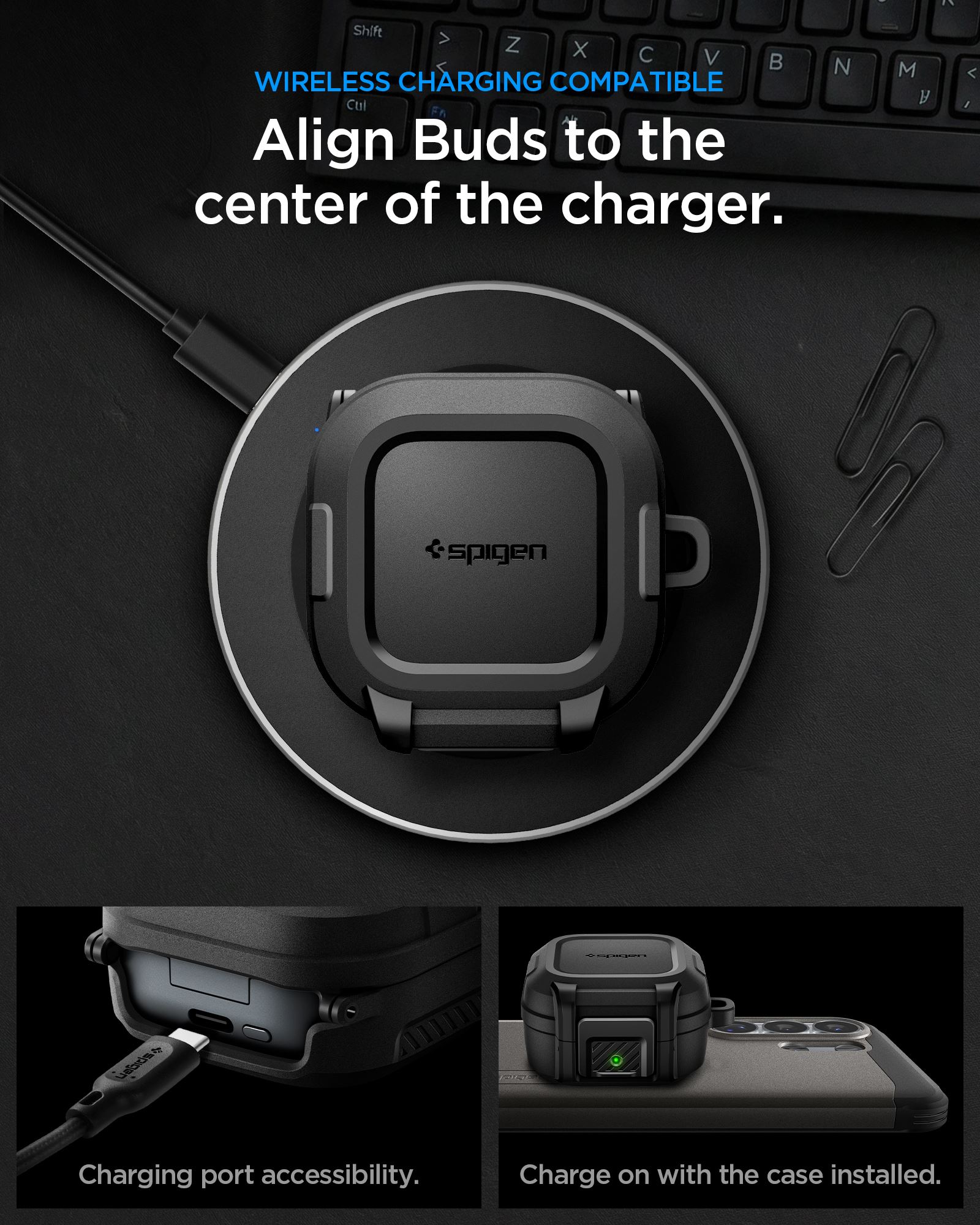 Spigen Lock Fit, matte black - Samsung Galaxy Buds 4 Pro/4 (19)