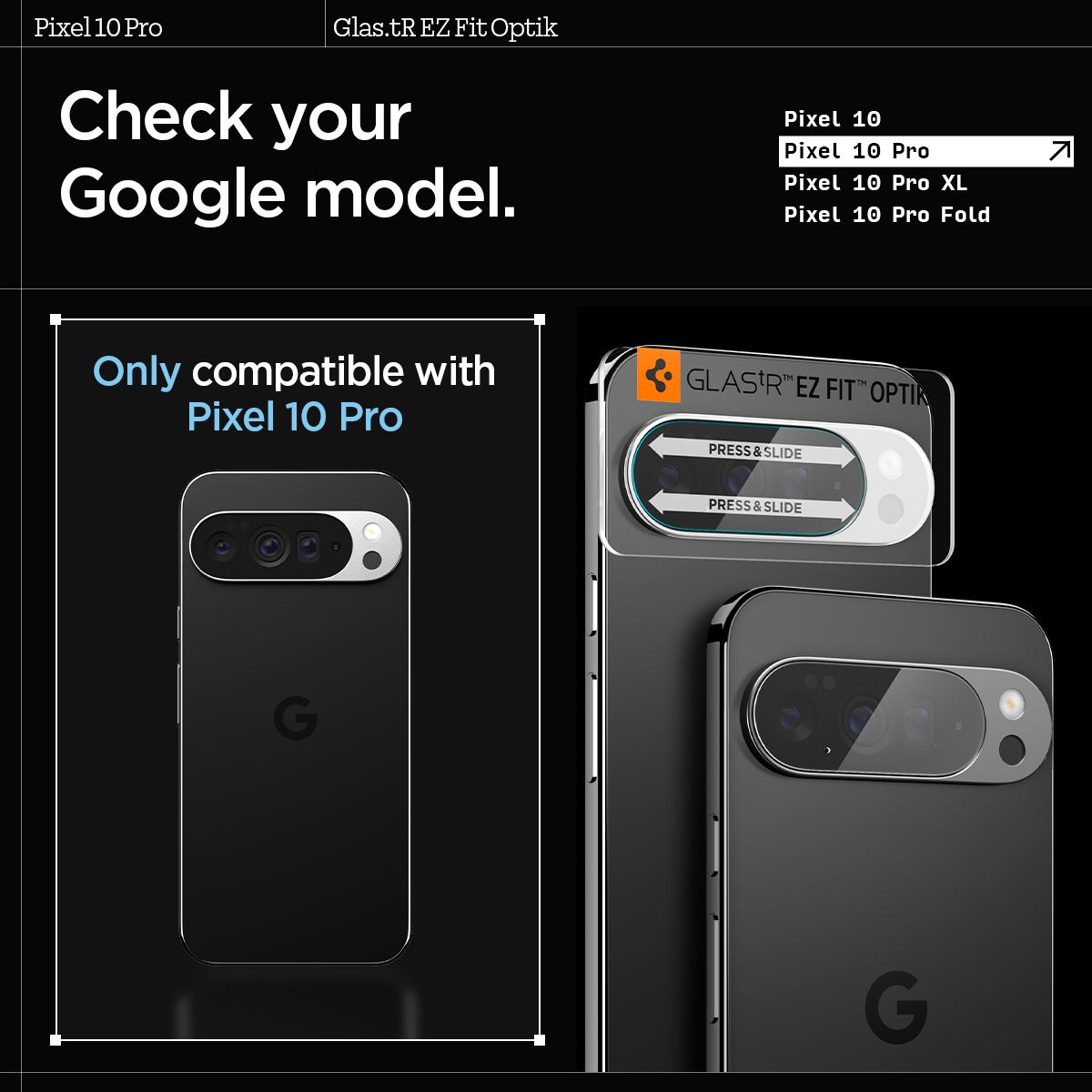 Spigen Glass tR EZ Fit Optik 2 Pack, crystal clear - Google Pixel 10 Pro (10)