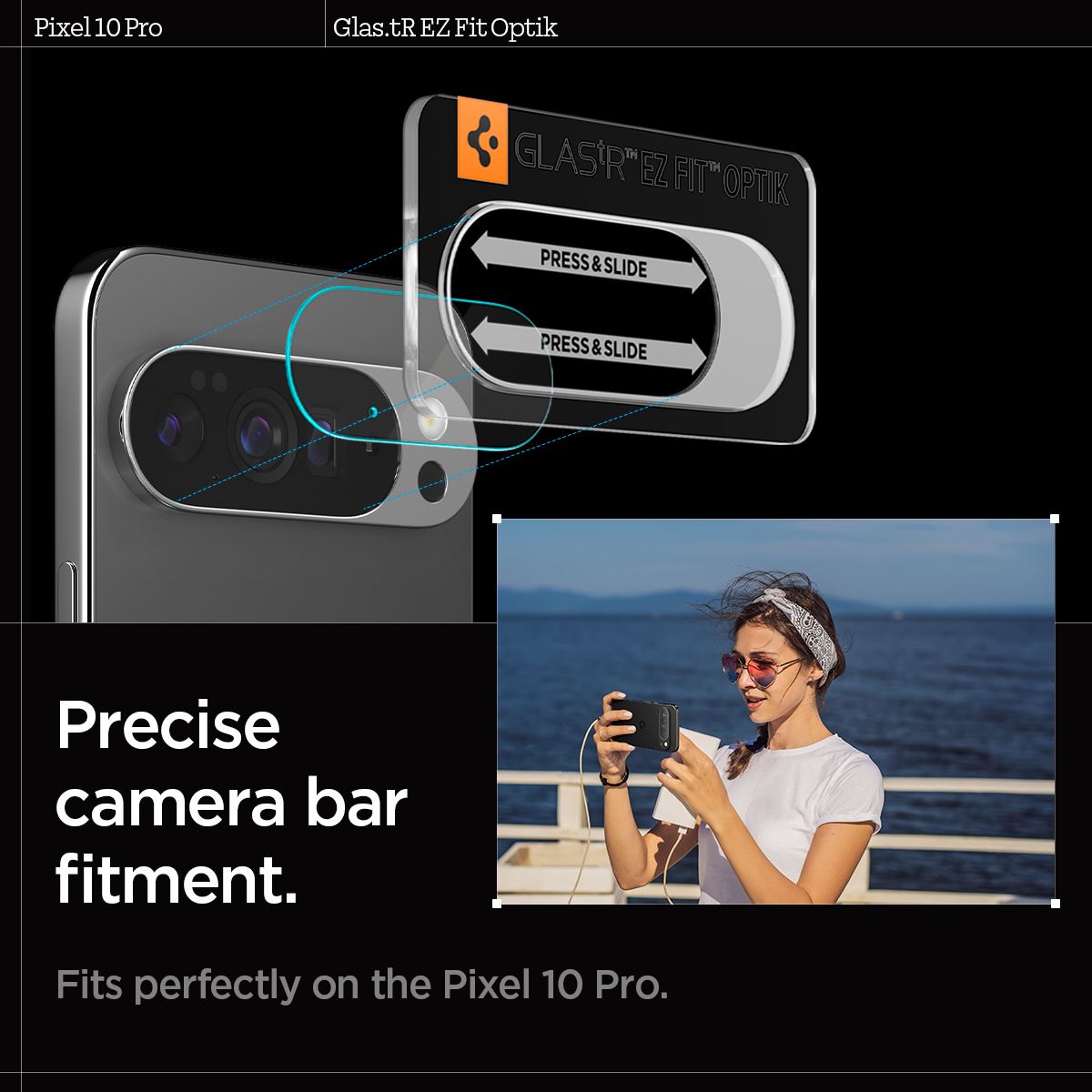 Spigen Glass tR EZ Fit Optik 2 Pack, crystal clear - Google Pixel 10 Pro (12)