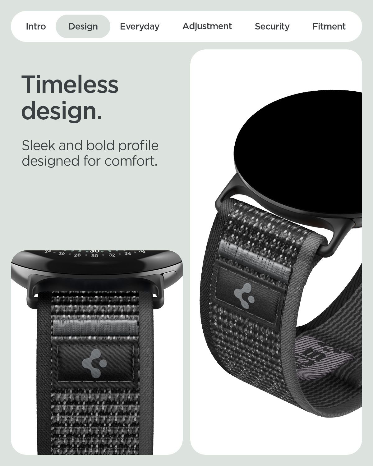 Spigen Athlex Air, active black gray - Google Pixel Watch 5/4/3 41mm/2/1 (11)
