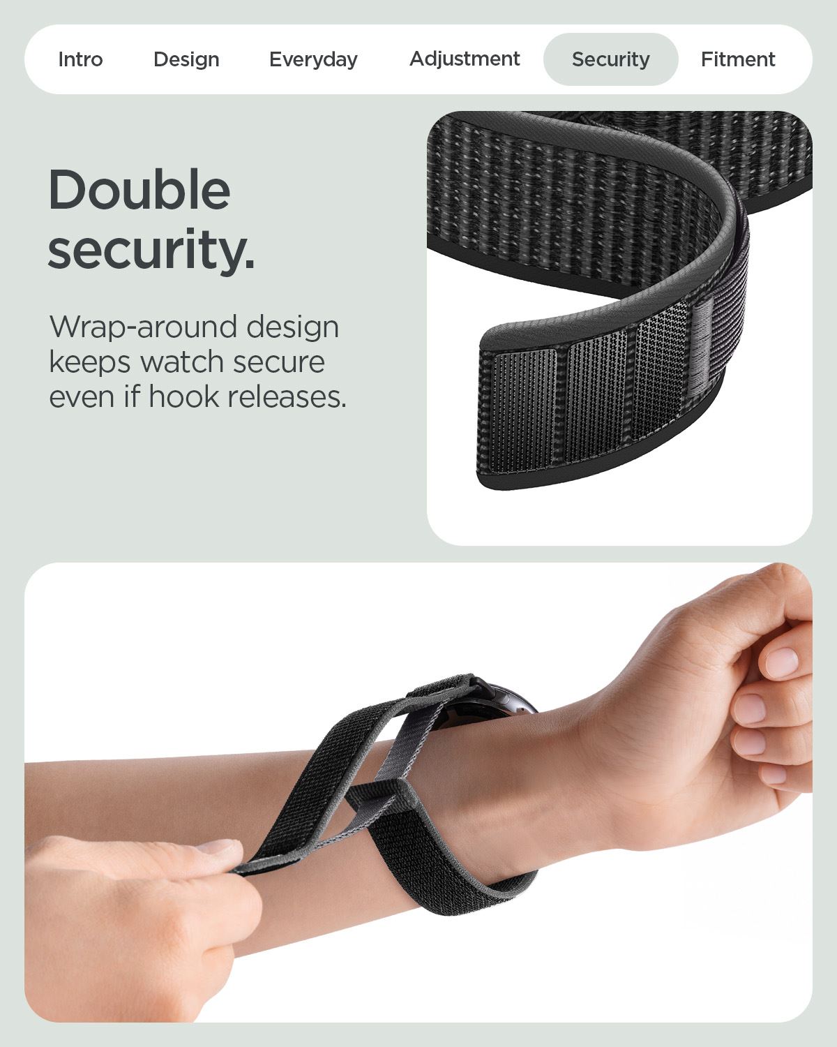 Spigen Athlex Air, active black gray - Google Pixel Watch 5/4/3 41mm/2/1 (14)