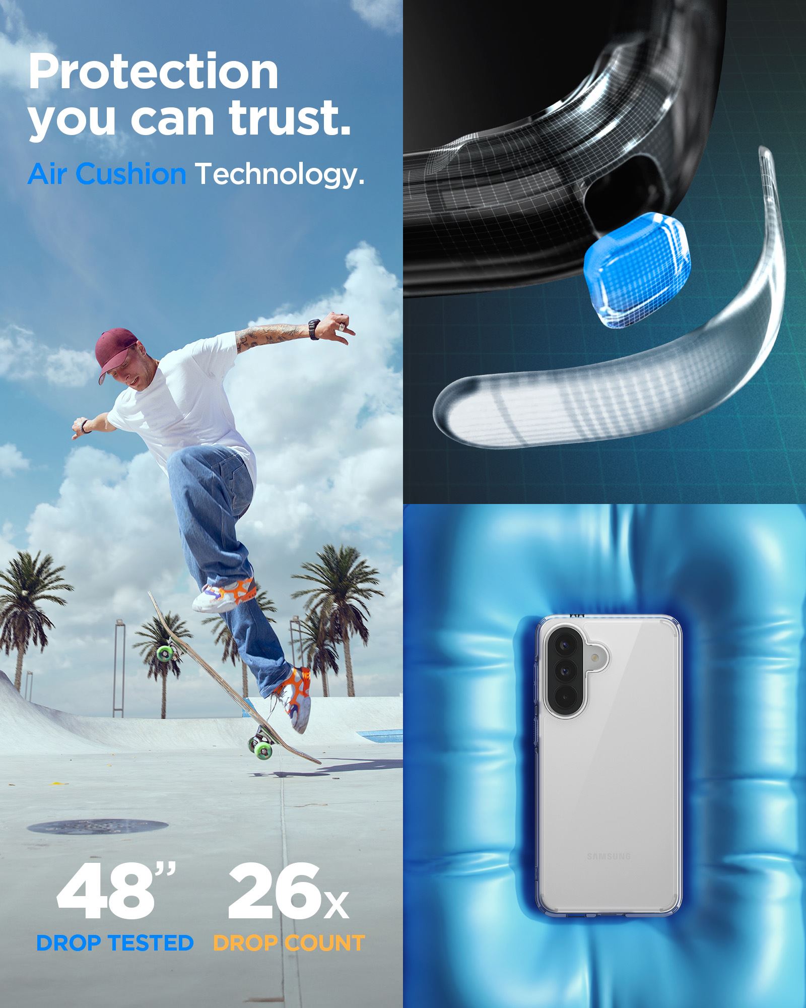 Spigen Ultra Hybrid, crystal clear - Samsung Galaxy A57 5G (11)