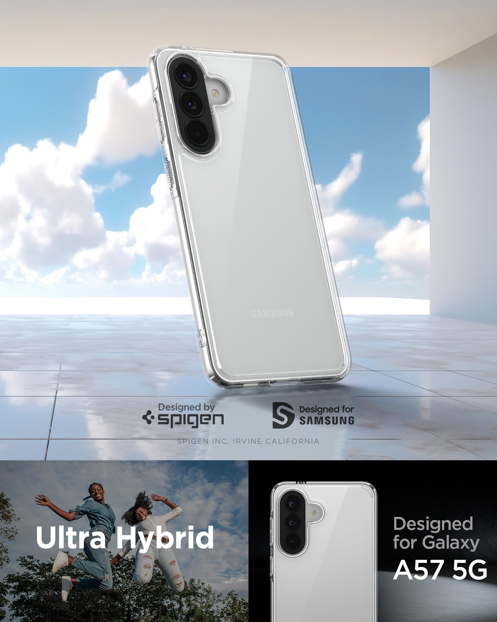 Spigen Ultra Hybrid, crystal clear - Samsung Galaxy A57 5G (9)