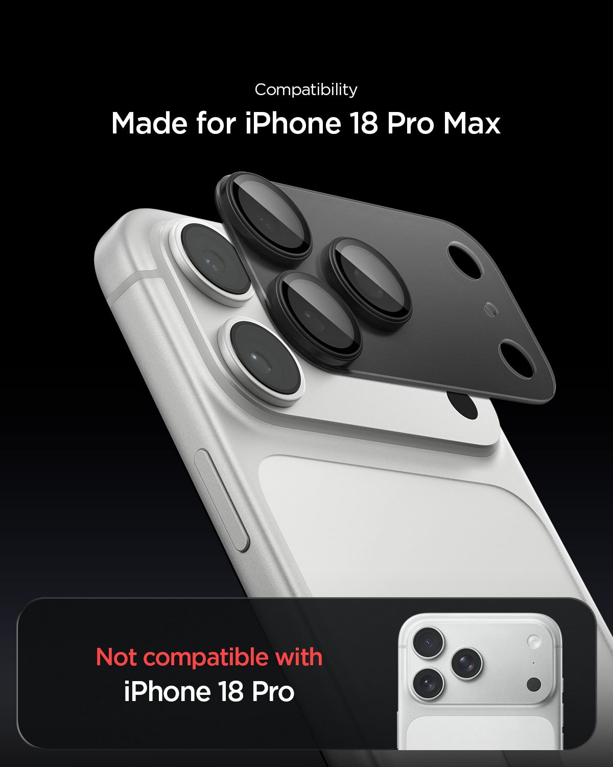Spigen Glass tR EZ Fit Optik Pro XL 1 Pack, dark gray - iPhone 18 Pro Max (11)
