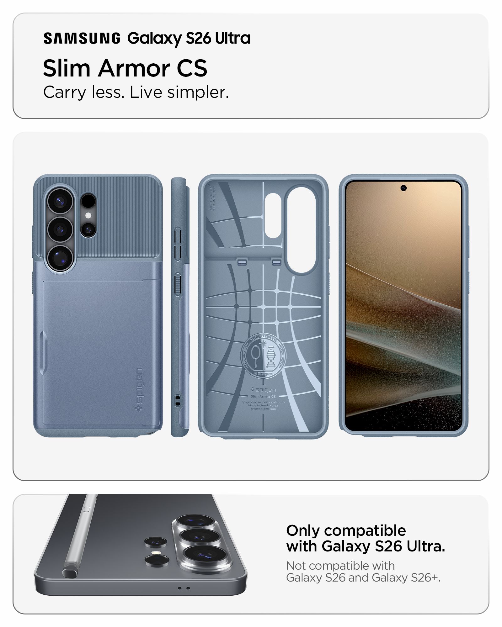 Spigen Slim Armor CS, light blue - Samsung Galaxy S26 Ultra (10)