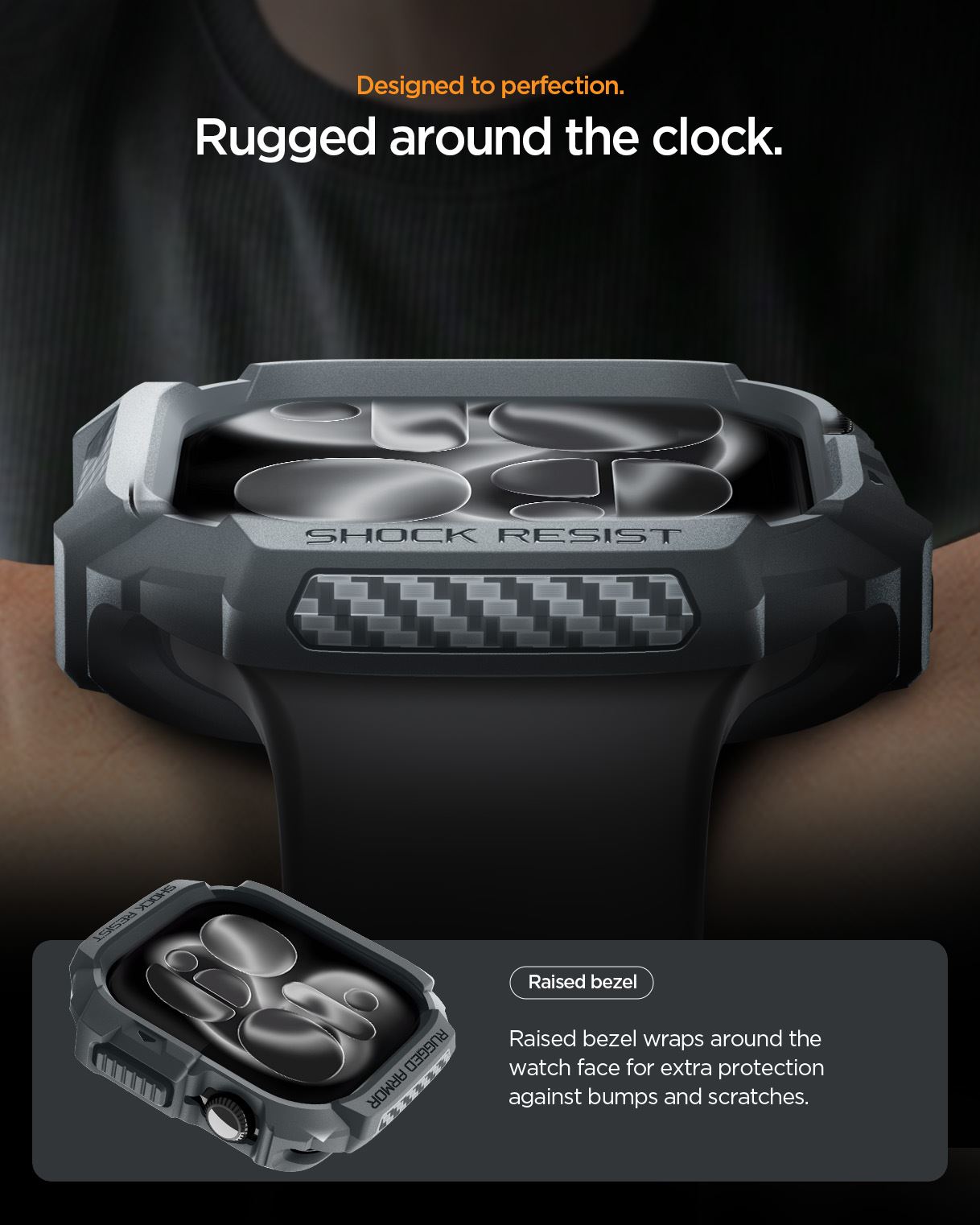 Spigen Rugged Armor 2, dark gray - Apple Watch 11 46mm (14)