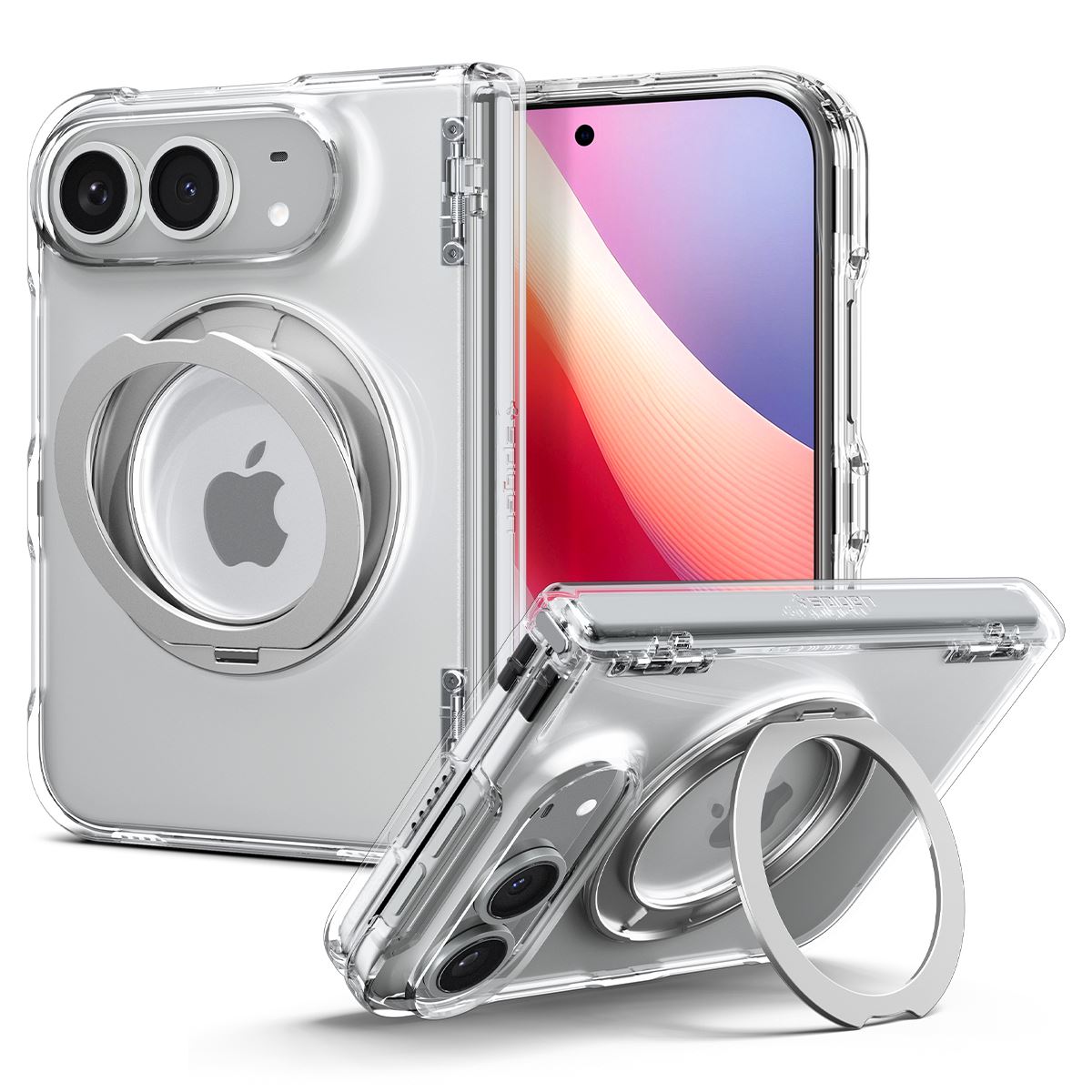 Spigen Ultra Hybrid Pro S MagSafe, clear white - iPhone Duo (3)