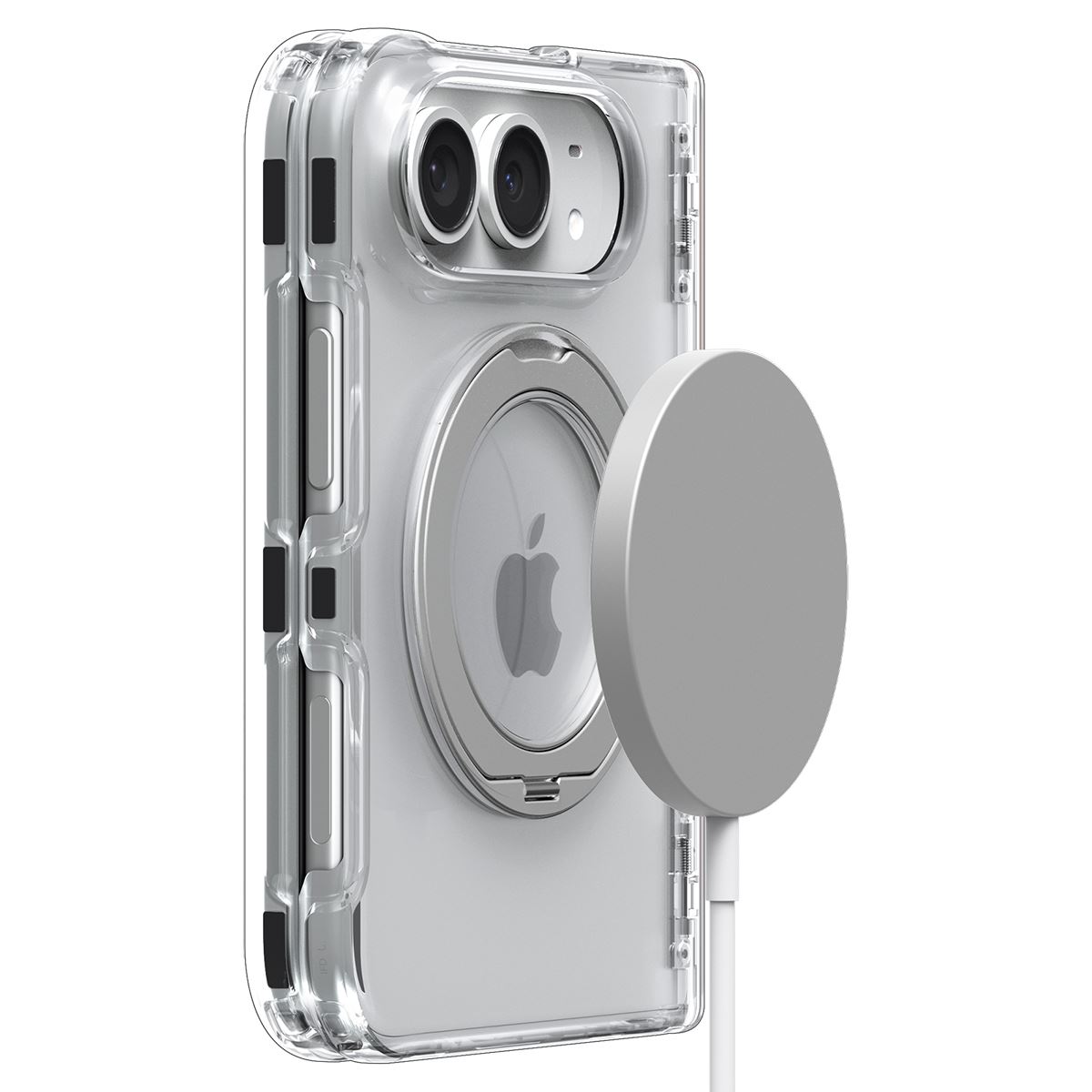 Spigen Ultra Hybrid Pro S MagSafe, clear white - iPhone Duo (8)