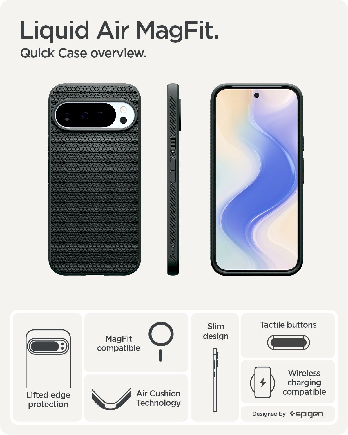 Spigen Liquid Air MagSafe, abyss green - Google Pixel 10 Pro XL (11)
