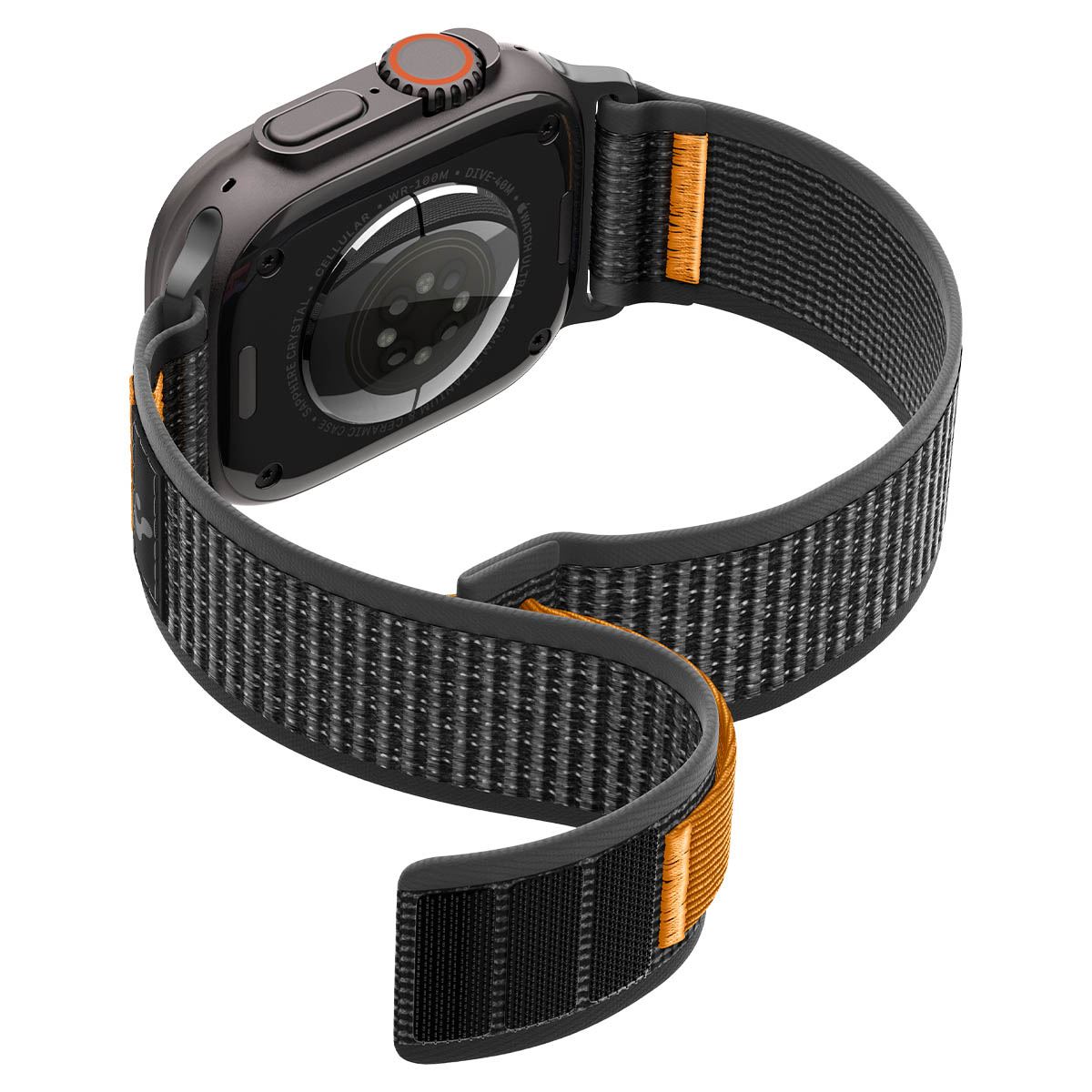 Spigen Athlex Air 2 Active Band, black orange - Apple Watch 49mm/46mm/45mm/44mm (10)