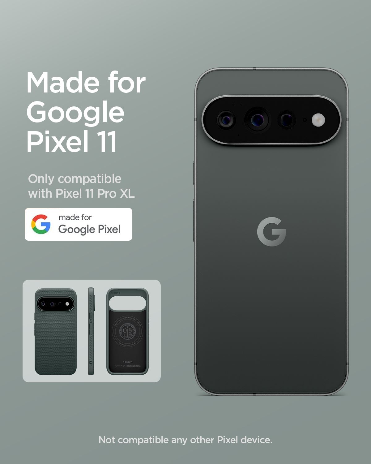 Spigen Liquid Air MagSafe, abyss green - Google Pixel 11 Pro XL (10)