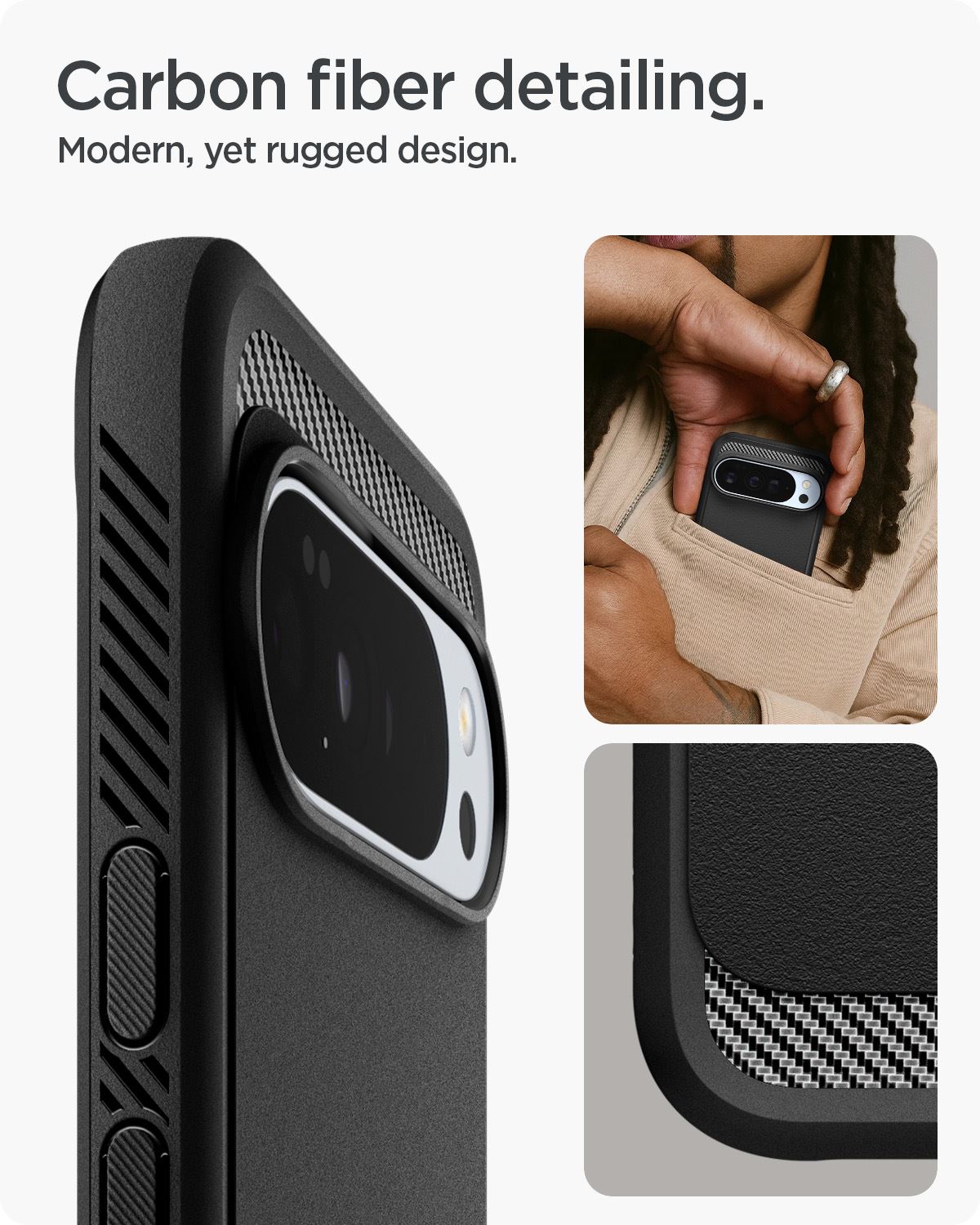 Spigen Rugged Armor MagSafe, matte black - Google Pixel 10 Pro XL (13)