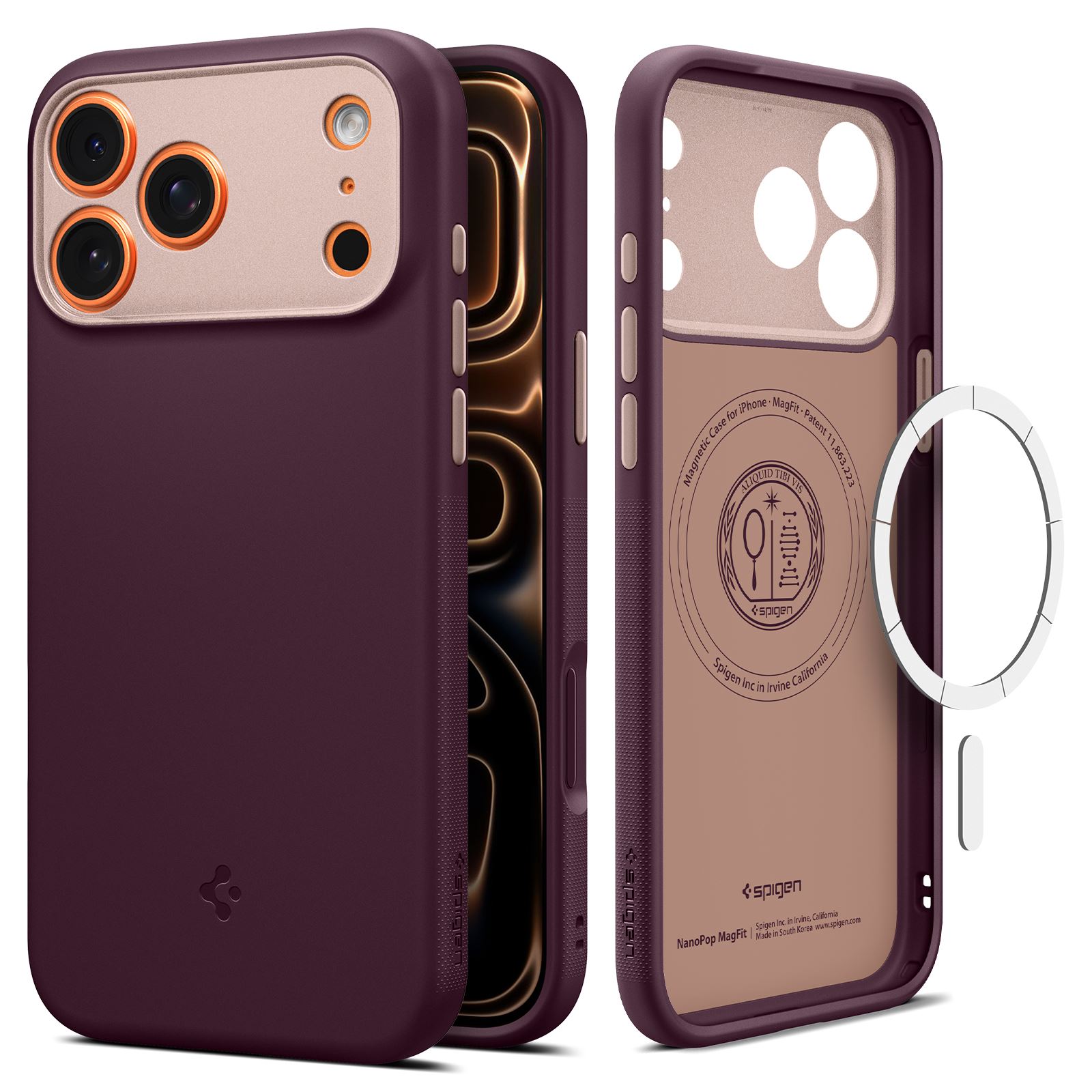 Spigen Nano Pop MagSafe, burgundy bean - iPhone 18 Pro Max/17 Pro Max (12)