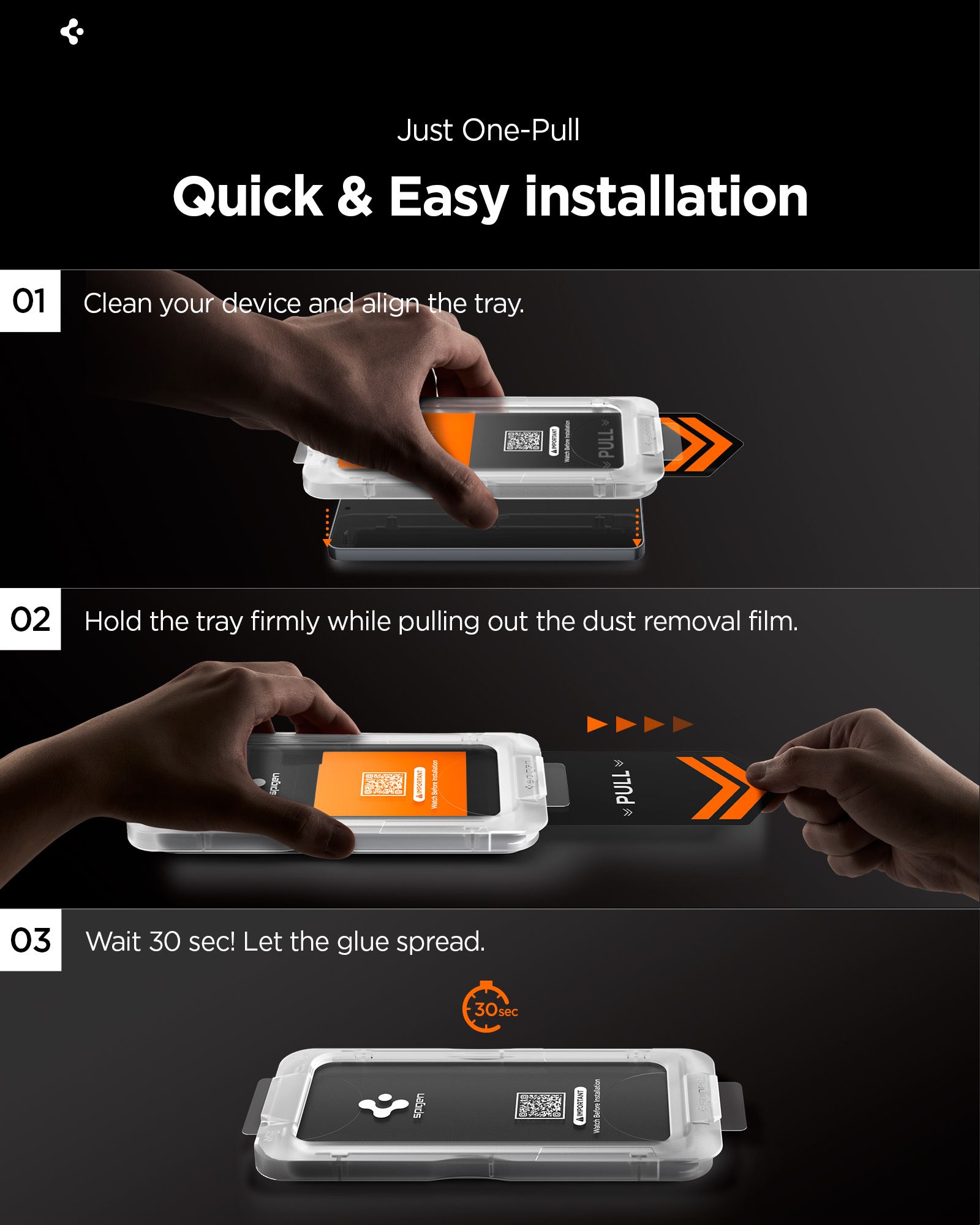 Spigen Glass tR EZ Fit Pro HD (Privacy) 2 Pack, transparency - Samsung Galaxy S26+ (13)