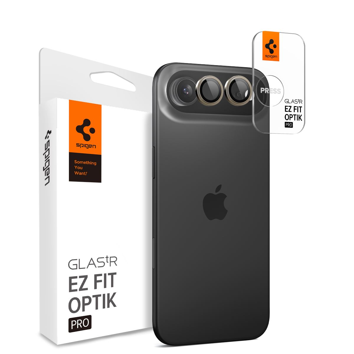 Spigen Glass tR EZ Fit Optik Pro 2 Pack, gold - iPhone Air